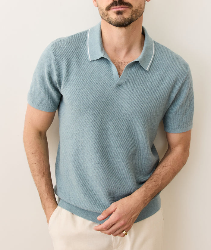 Greyson Sweater Polo Topaz