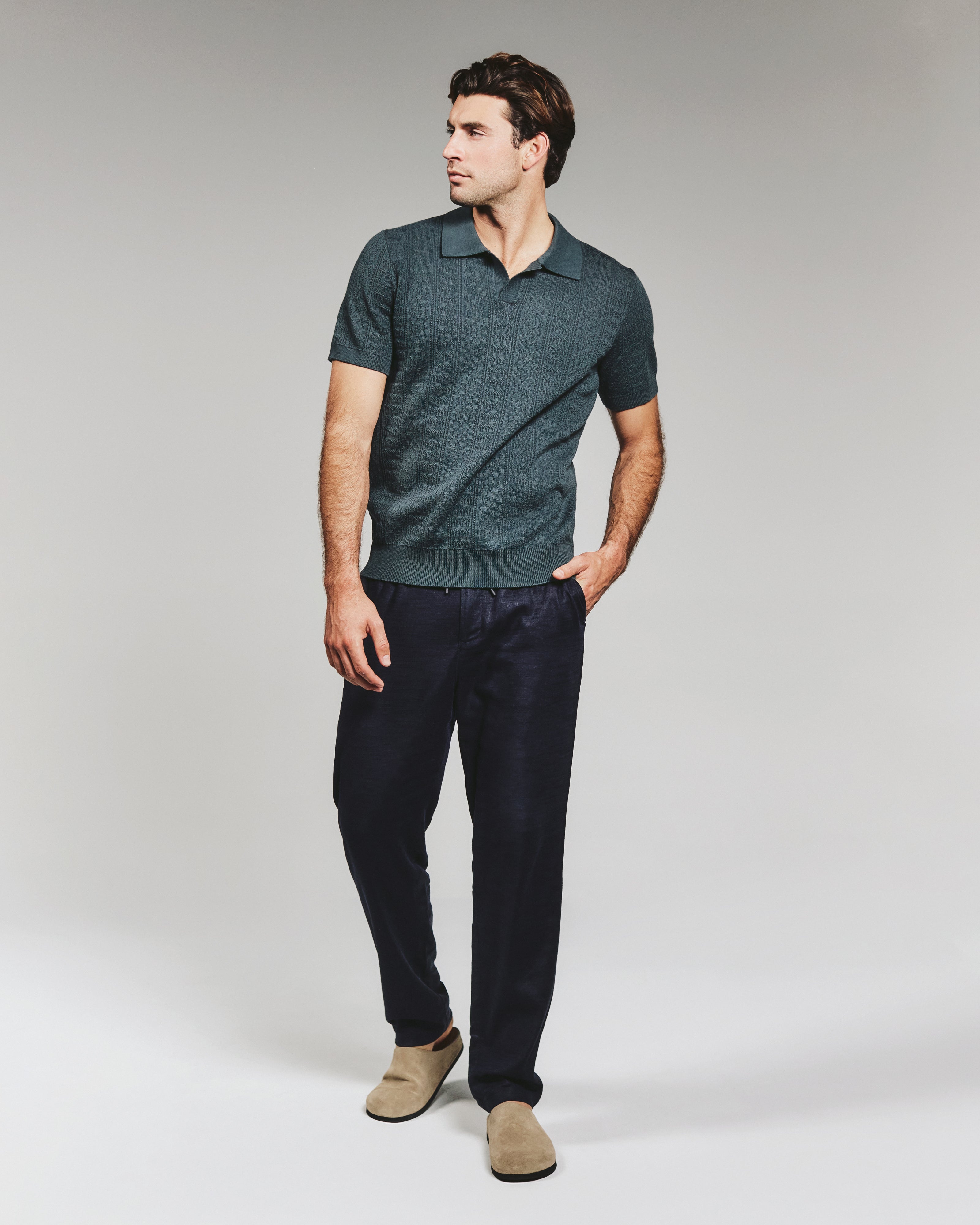Gavin Sweater Polo Petrol Navy