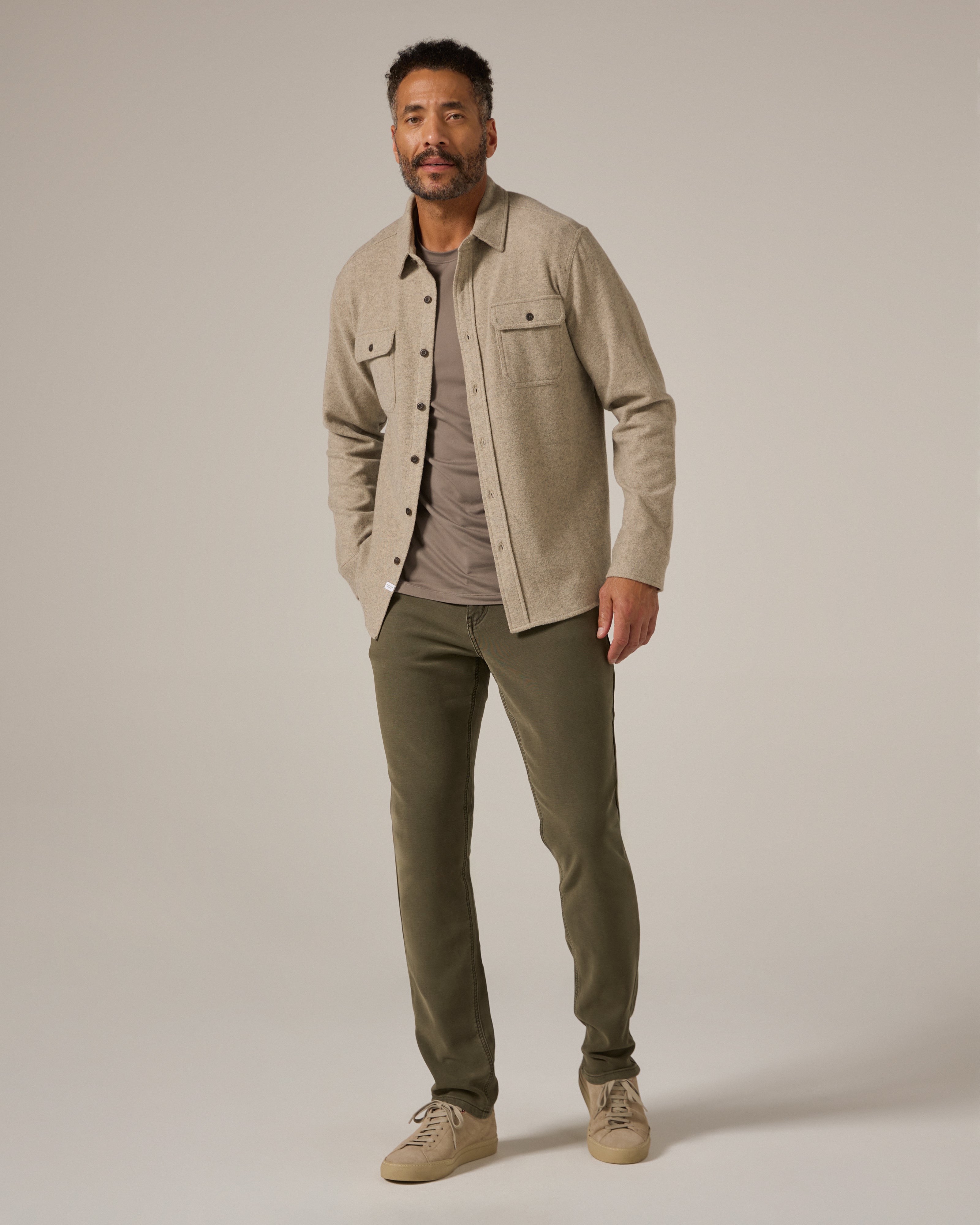 Generation Long Sleeve Marled Shirt Clay