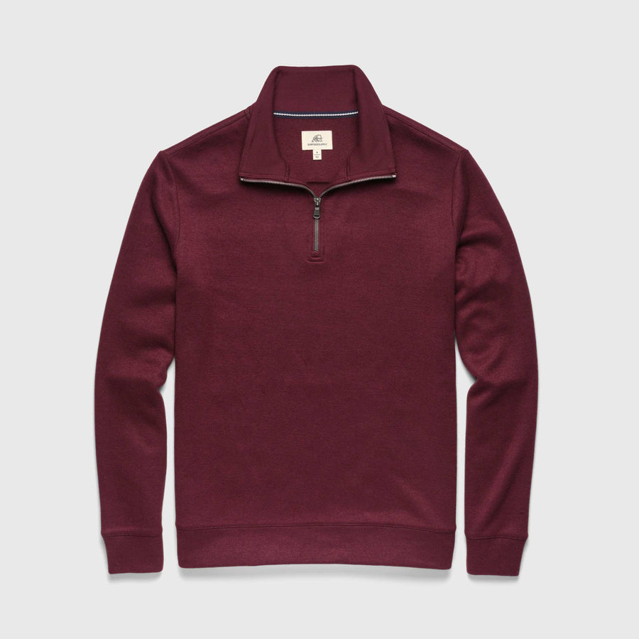 Bobby Cashmist 1/4 Zip Fleece Pullover Cabernet Heather
