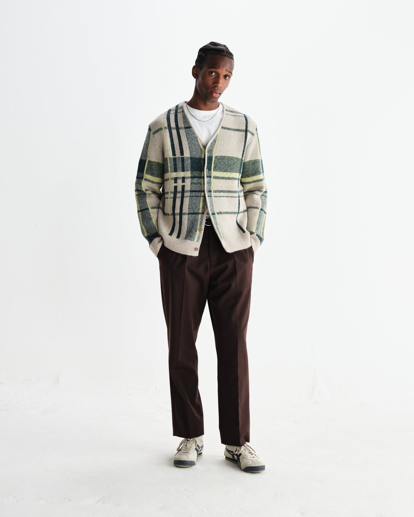 Aubyn Trouser - Wool Blend Twill Dark Brown