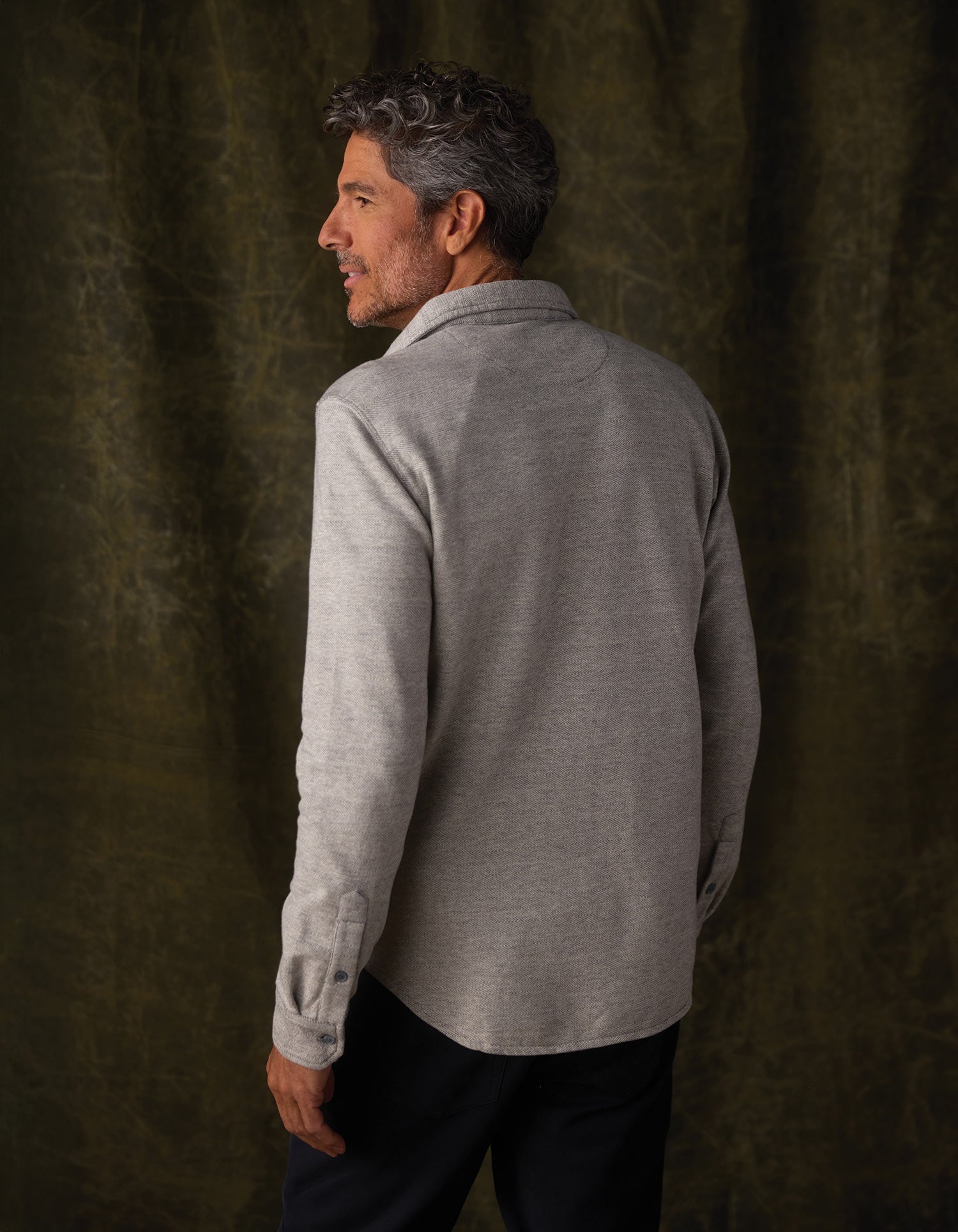 Textured Knit Everyday Shirt Graphite