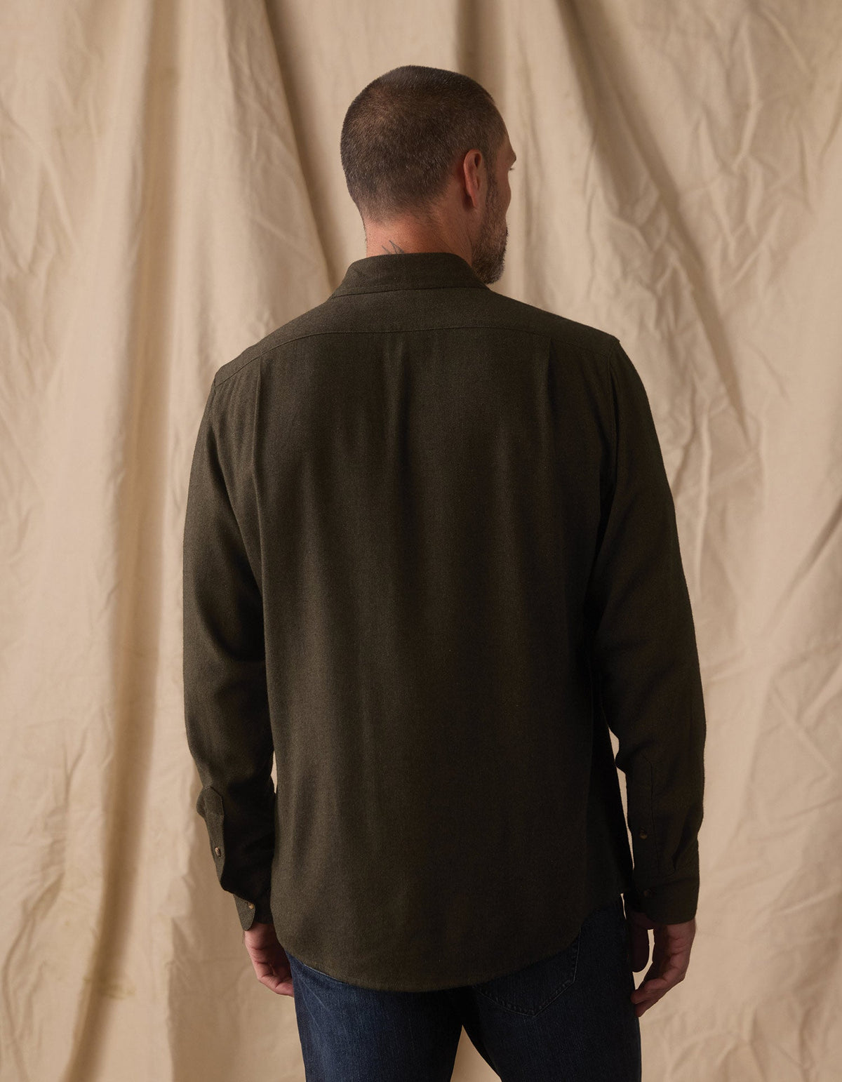 Owen Lightweight Button Up Dark Olive