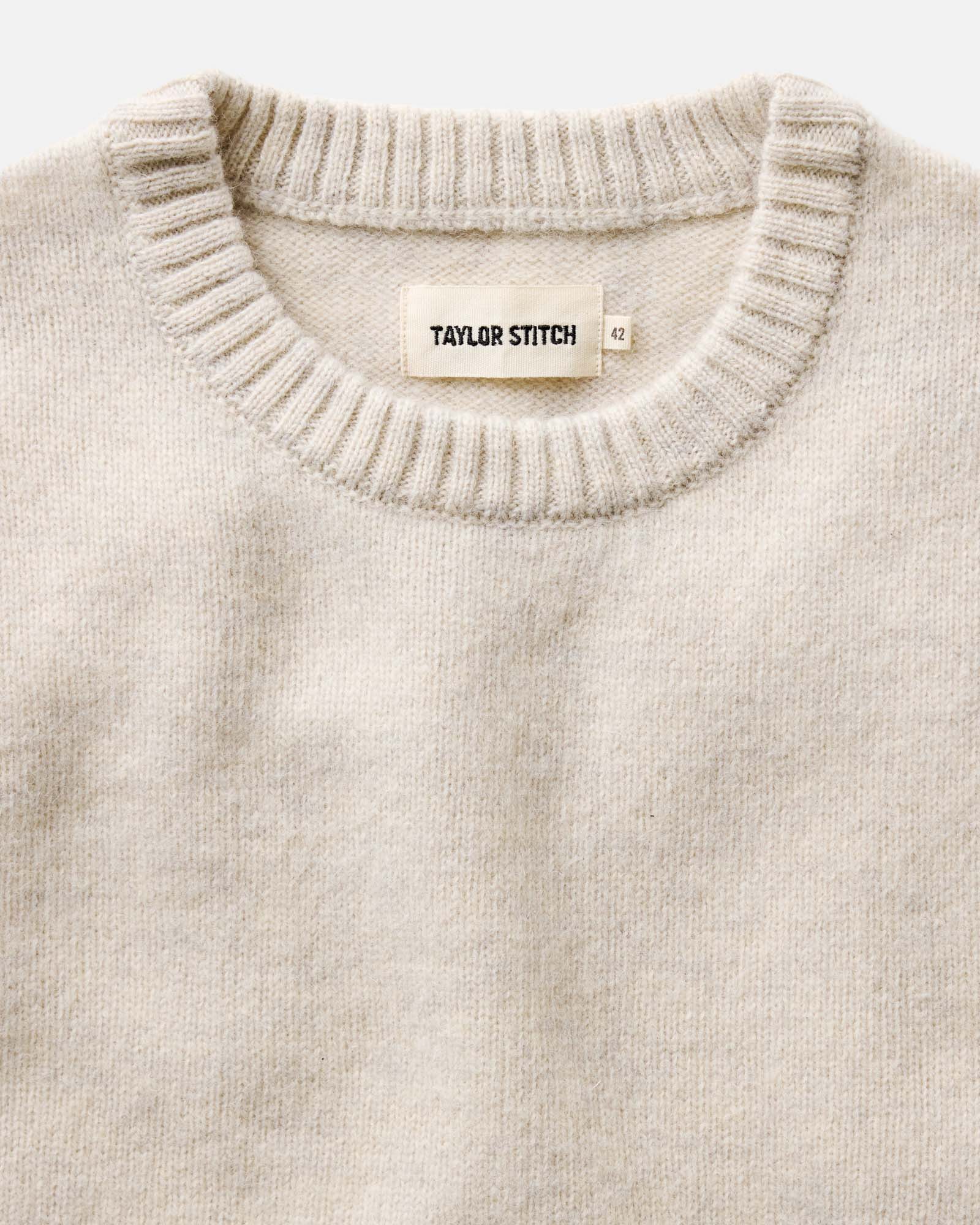 The Eastmoor Sweater in Wool Heather Ivory