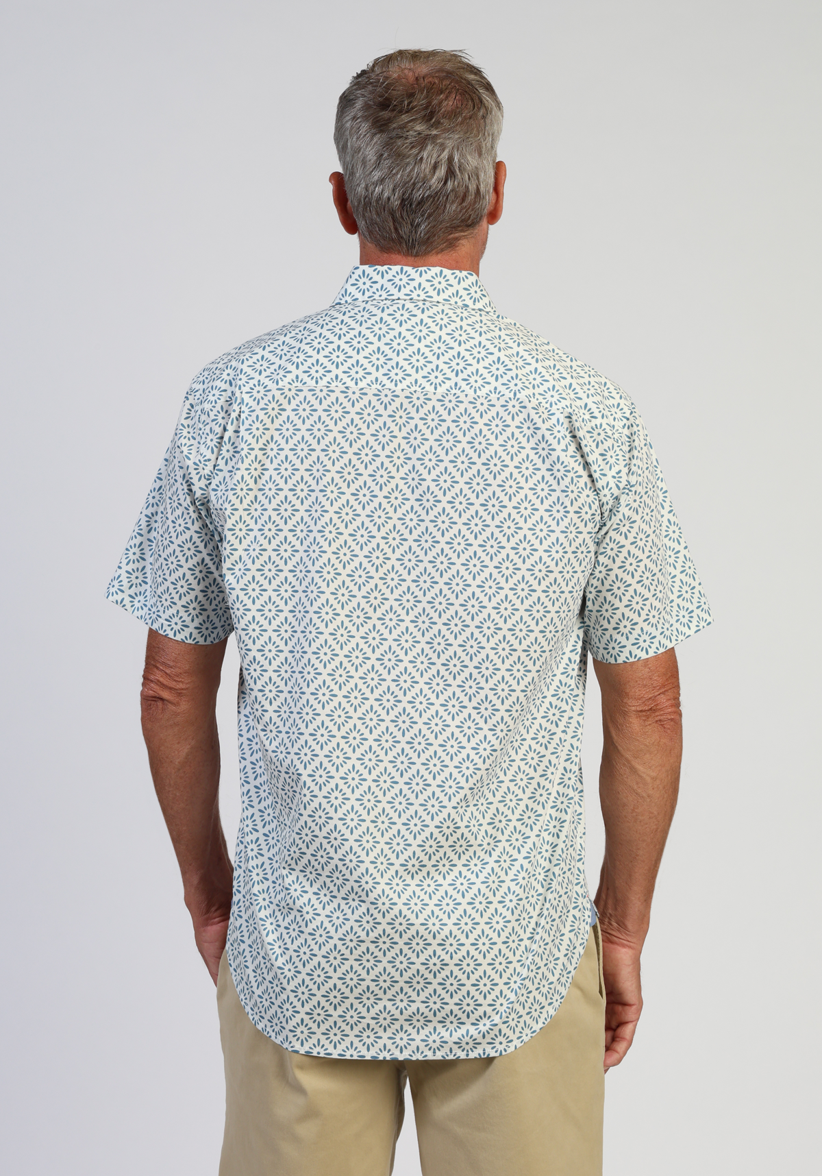Short-Sleeve Stretch Shoreline Shirt Blue