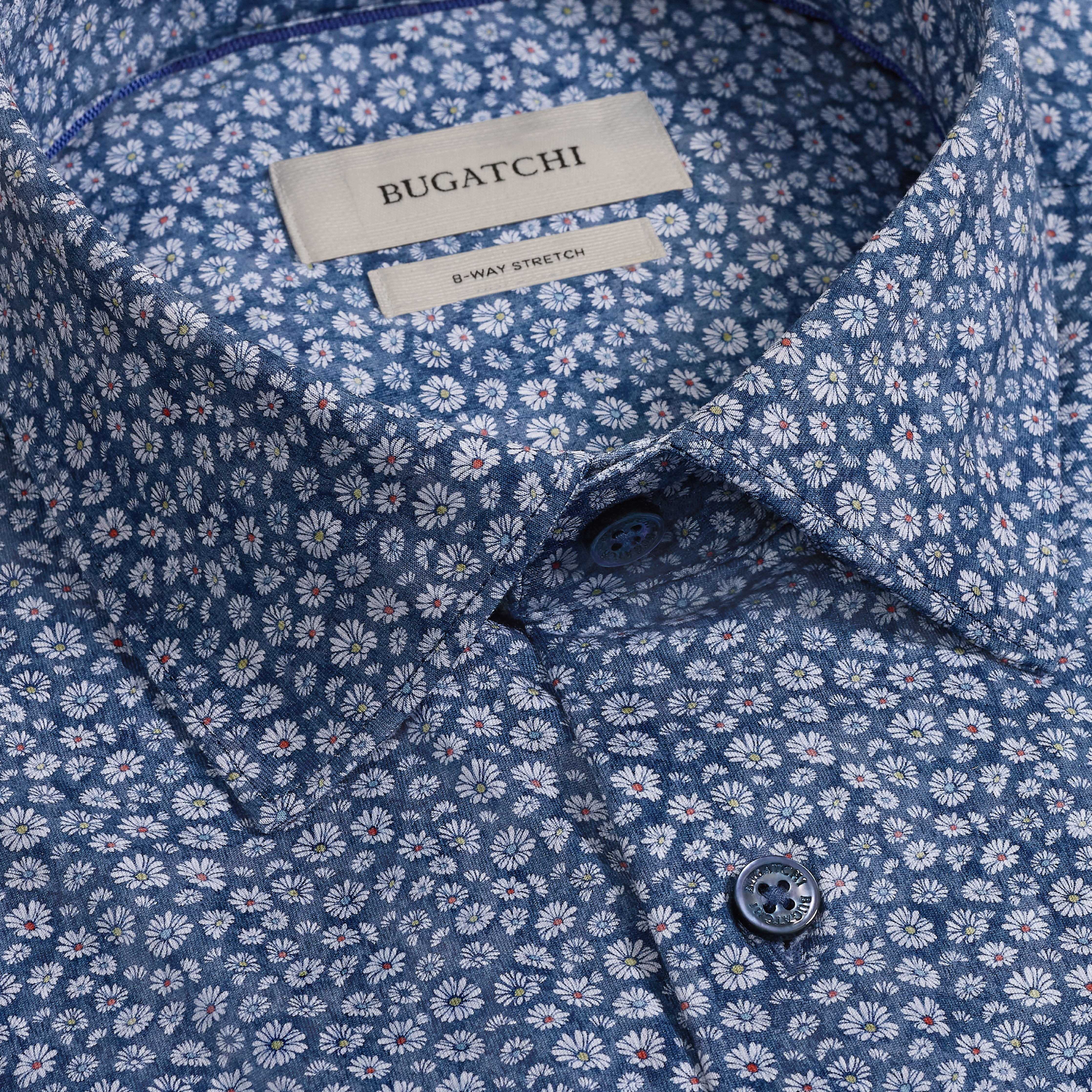 OOOHCotton Miles Short Sleeve Shirt Navy Floral
