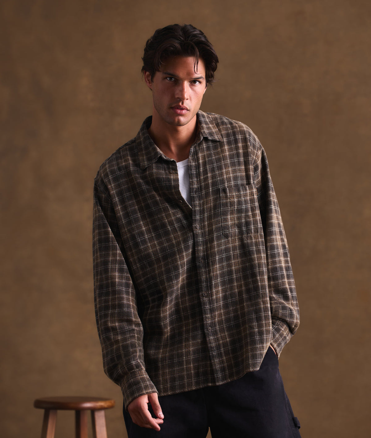 The Maple Long Sleeve Shirt Char/Maple