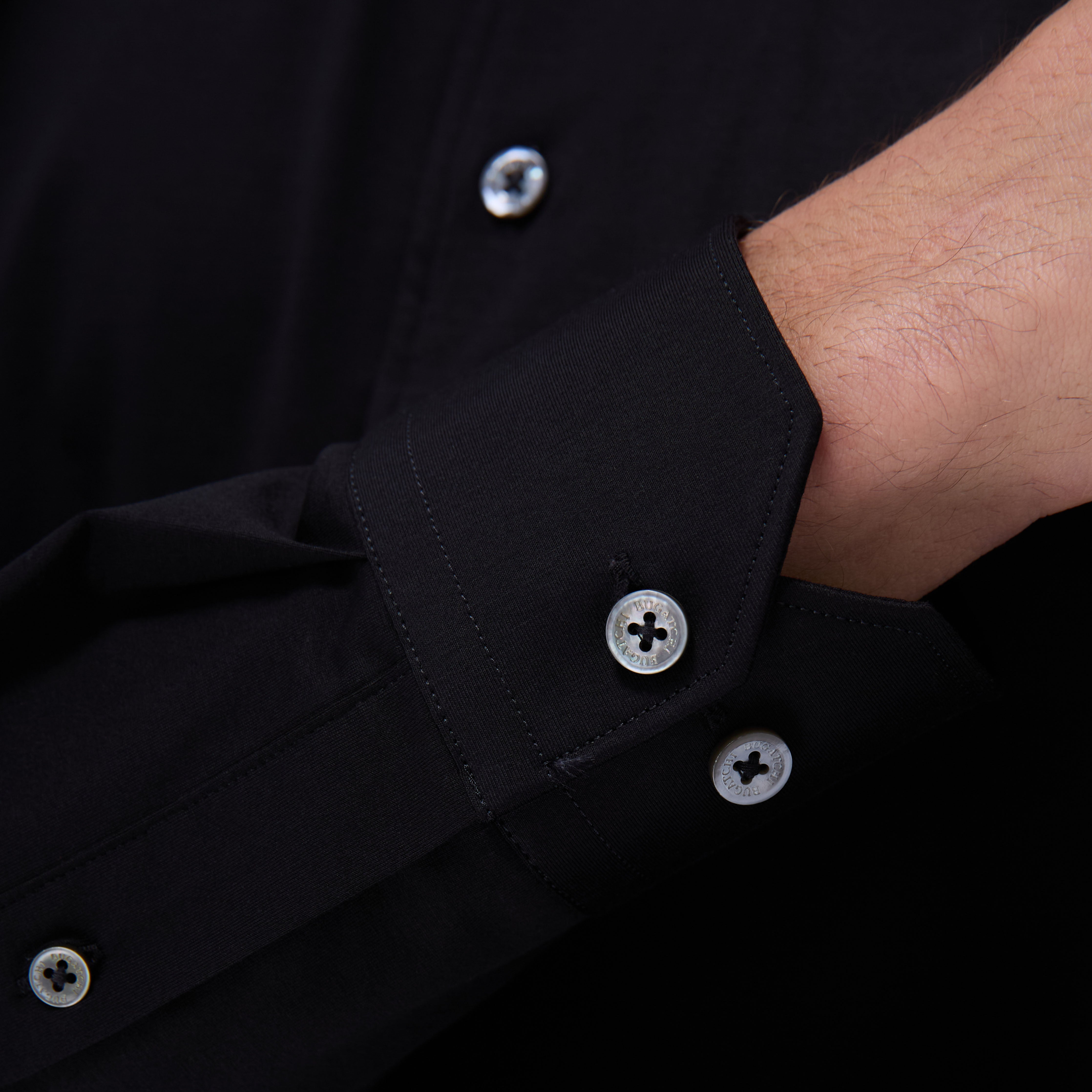 OOOHCotton Devon Long Sleeve Shirt Black