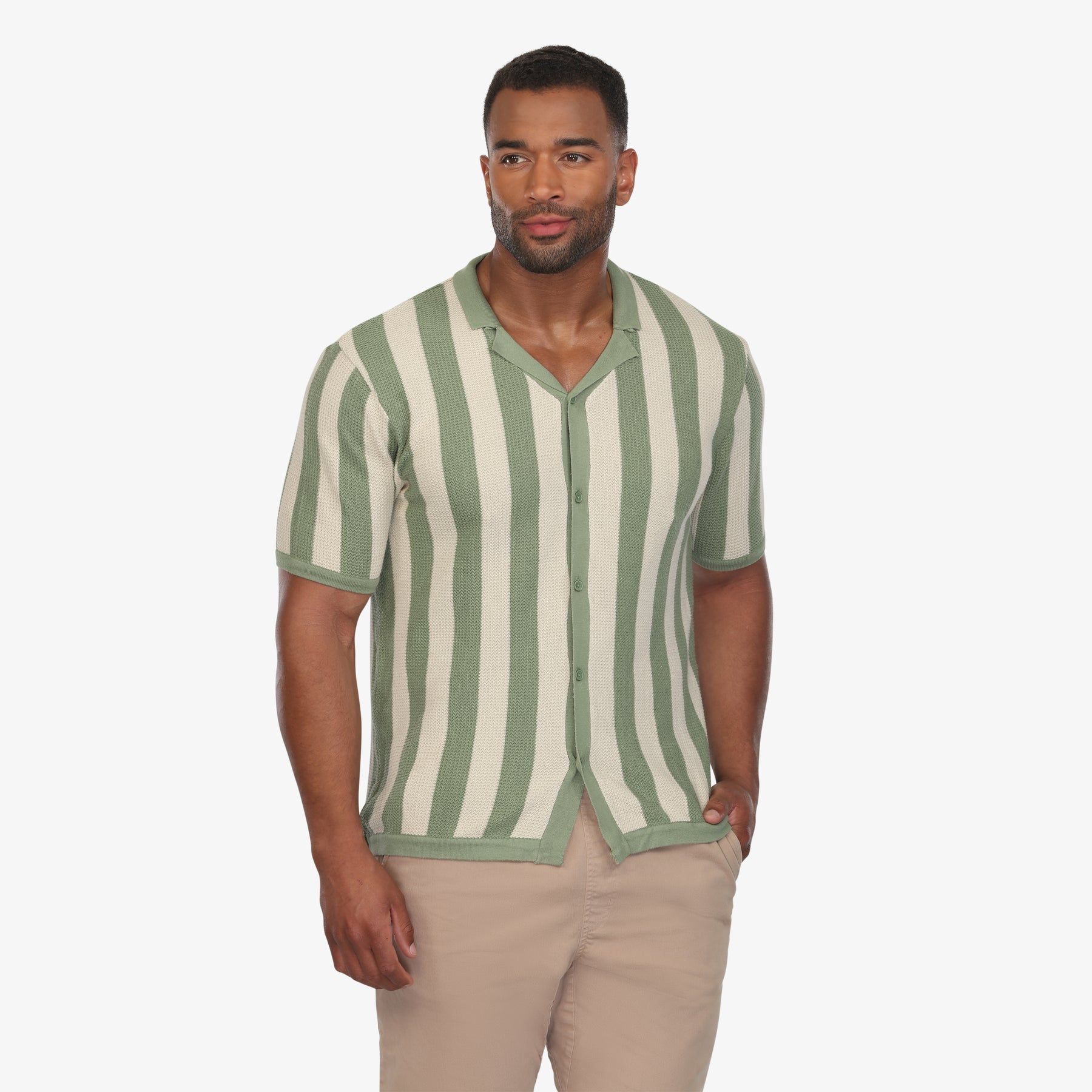 Structured Stripe Shirt Stripes