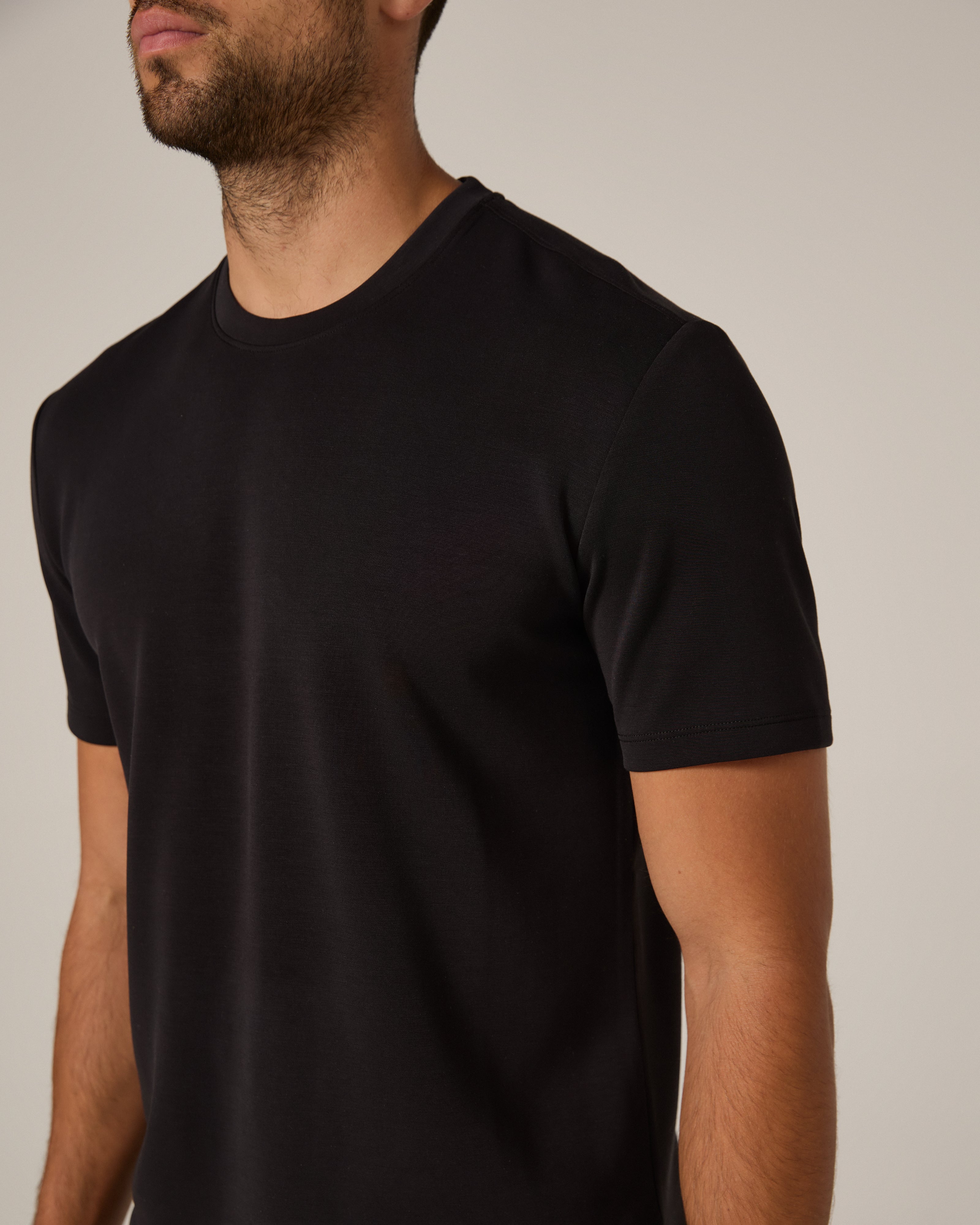 Rev Short Sleeve Modal Tee Black