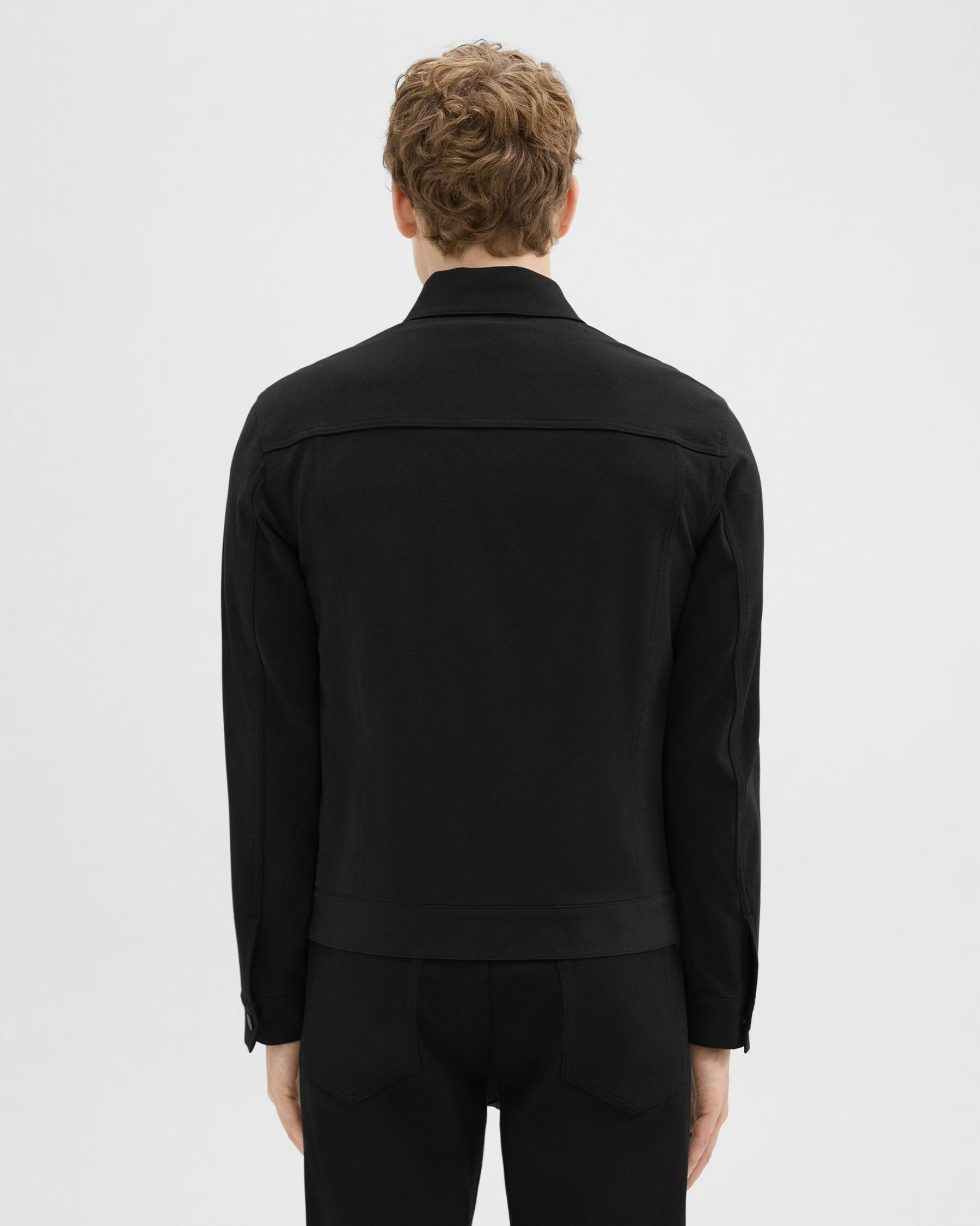 River Trucker Jacket in Neoteric Twill Black