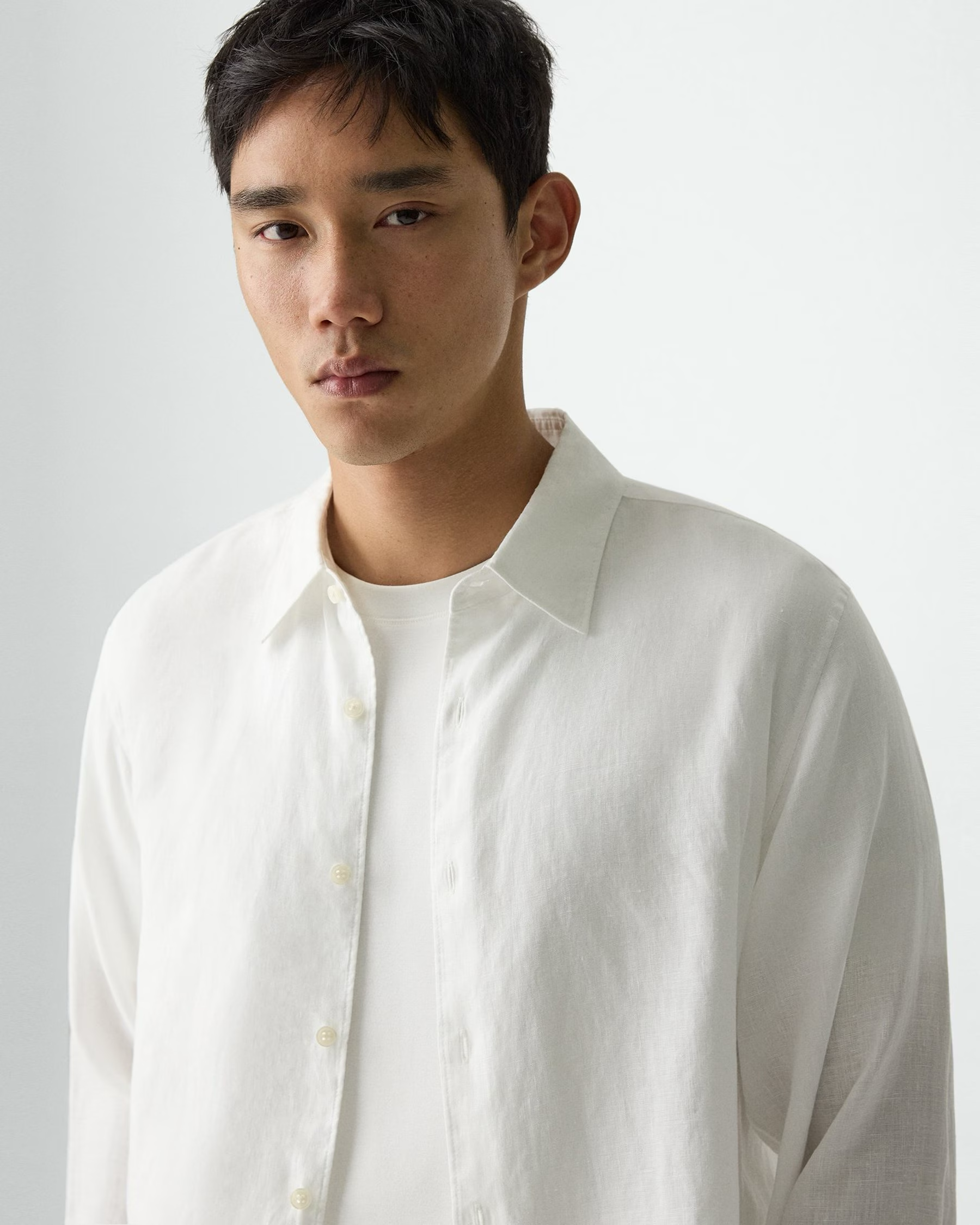 Irving Relaxed Long Sleeve Shirt White