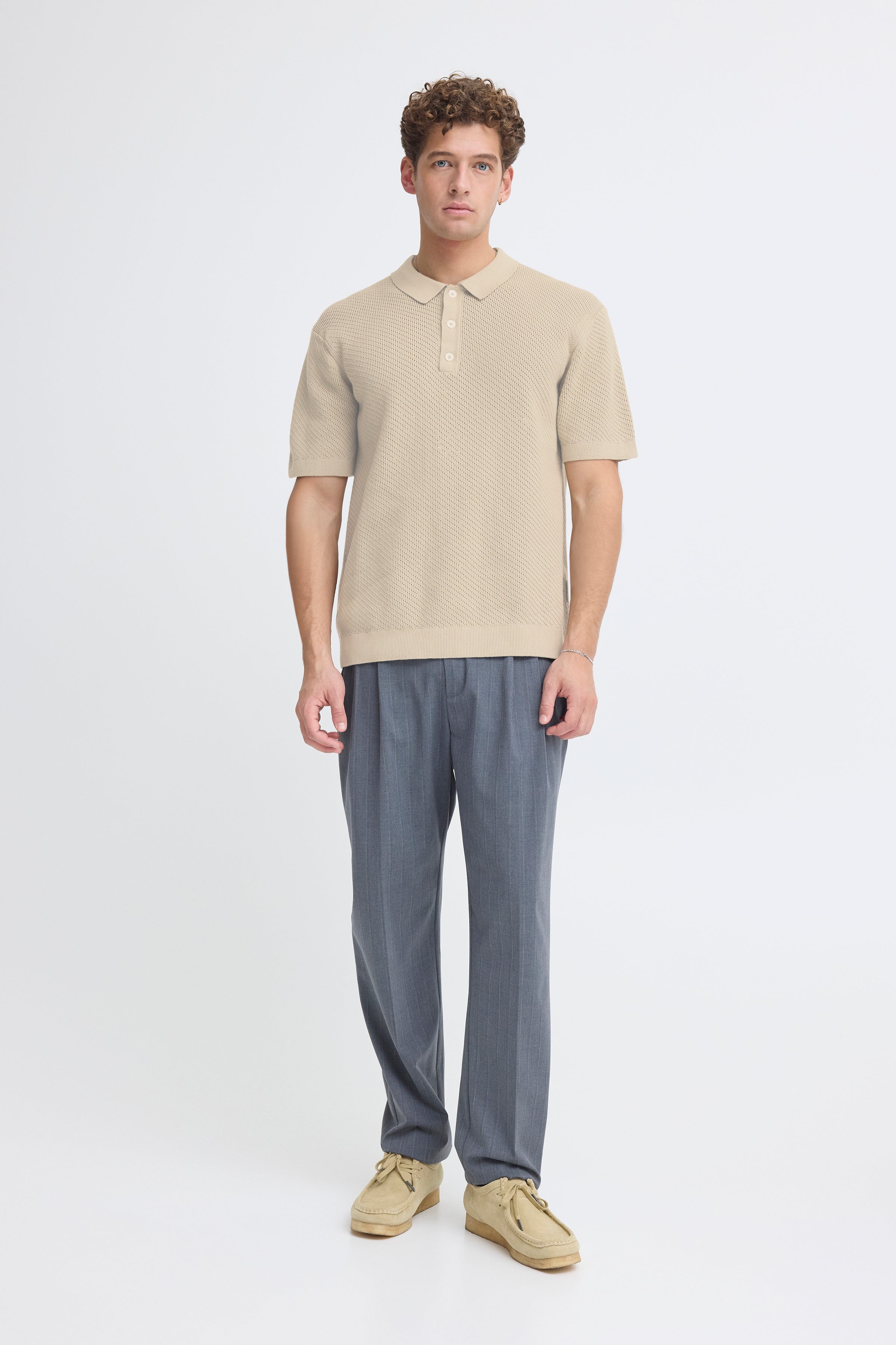 Isaksson Knit Polo Island Fossil