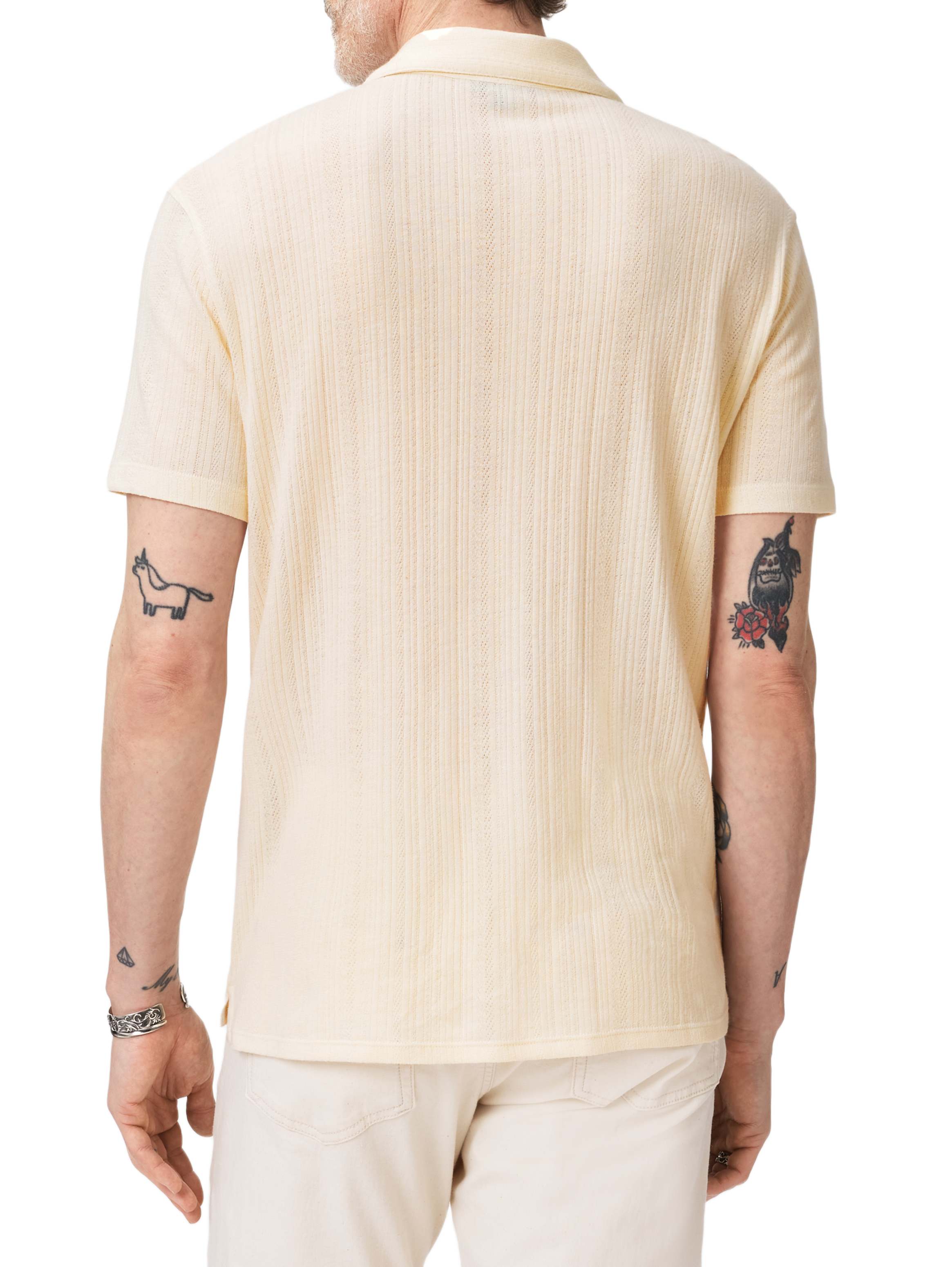 Leonardo Embroidered Johnny Polo Chalk