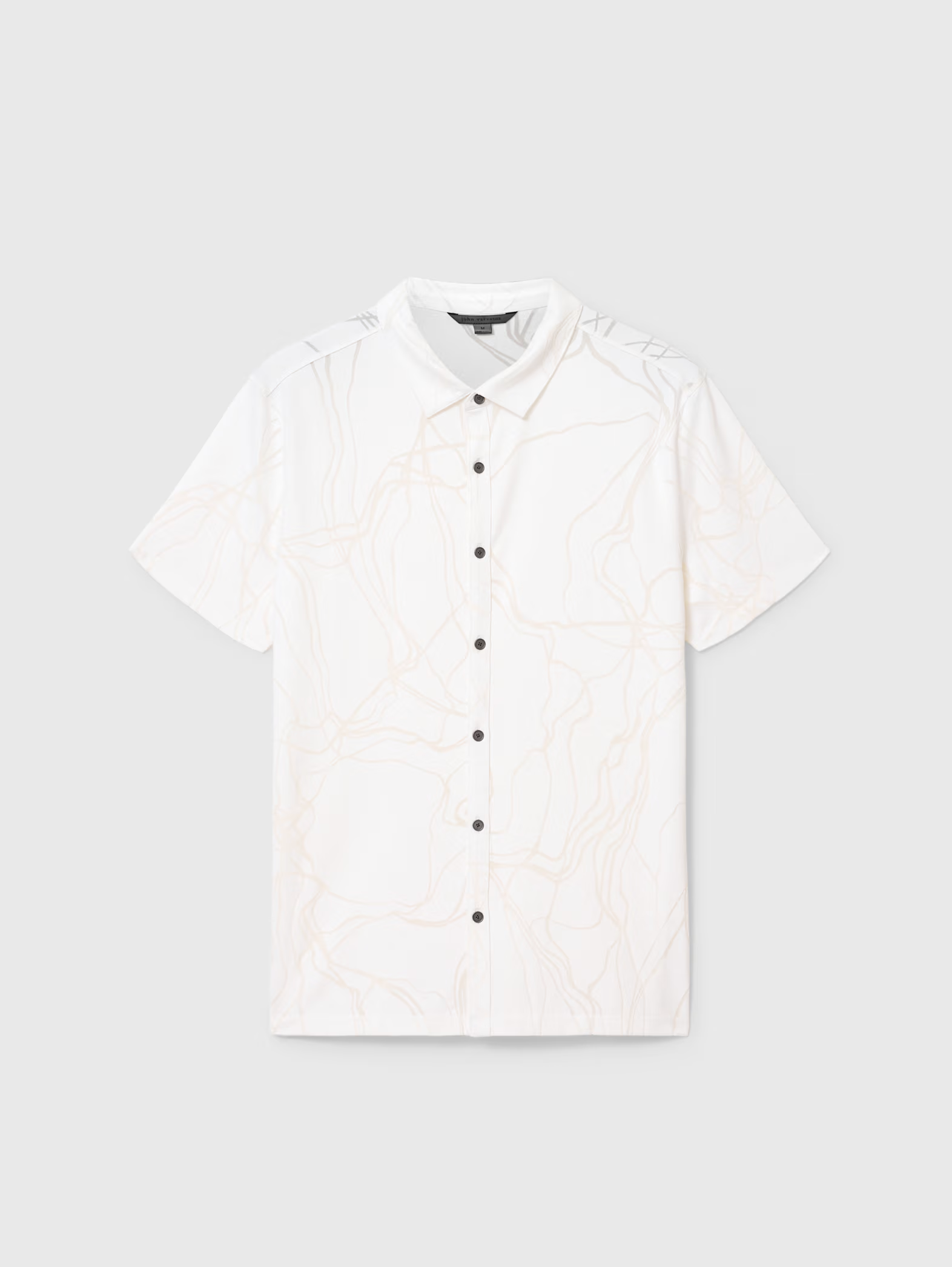 Elio Shirt with Tangled Burnout Lines White