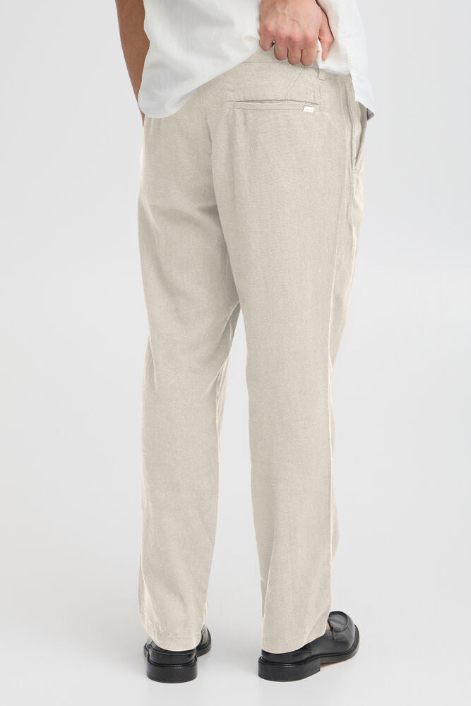 Allan Liam Linen Trouser Oatmeal