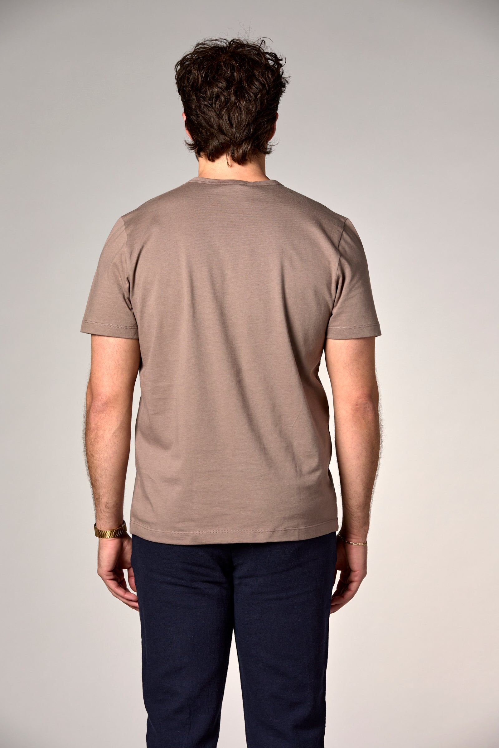 The Rick Crewneck Tee Cobblestone