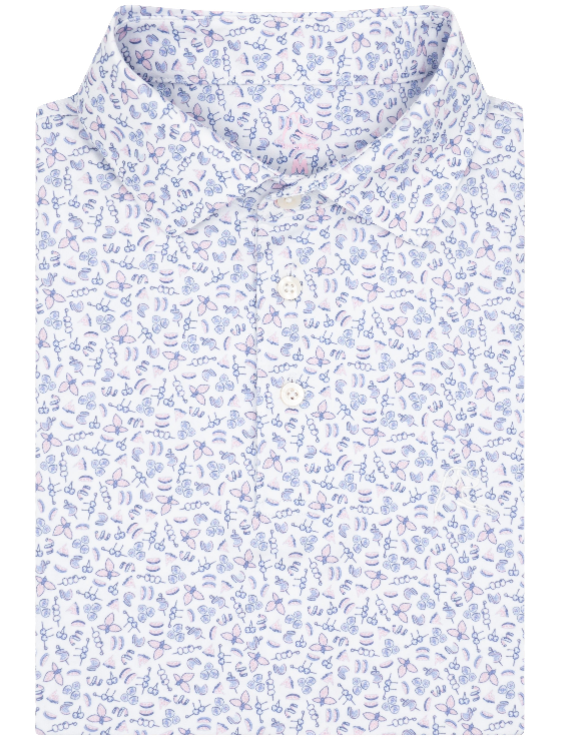 The Cocktail Garnish Polo White/Lotus Pink