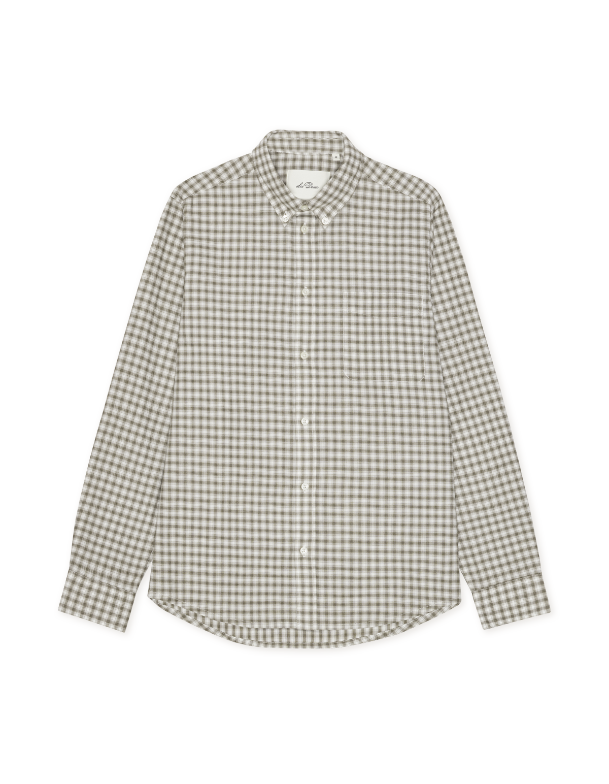 Two Tone Mini Check Shirt Shopping Bag Brown