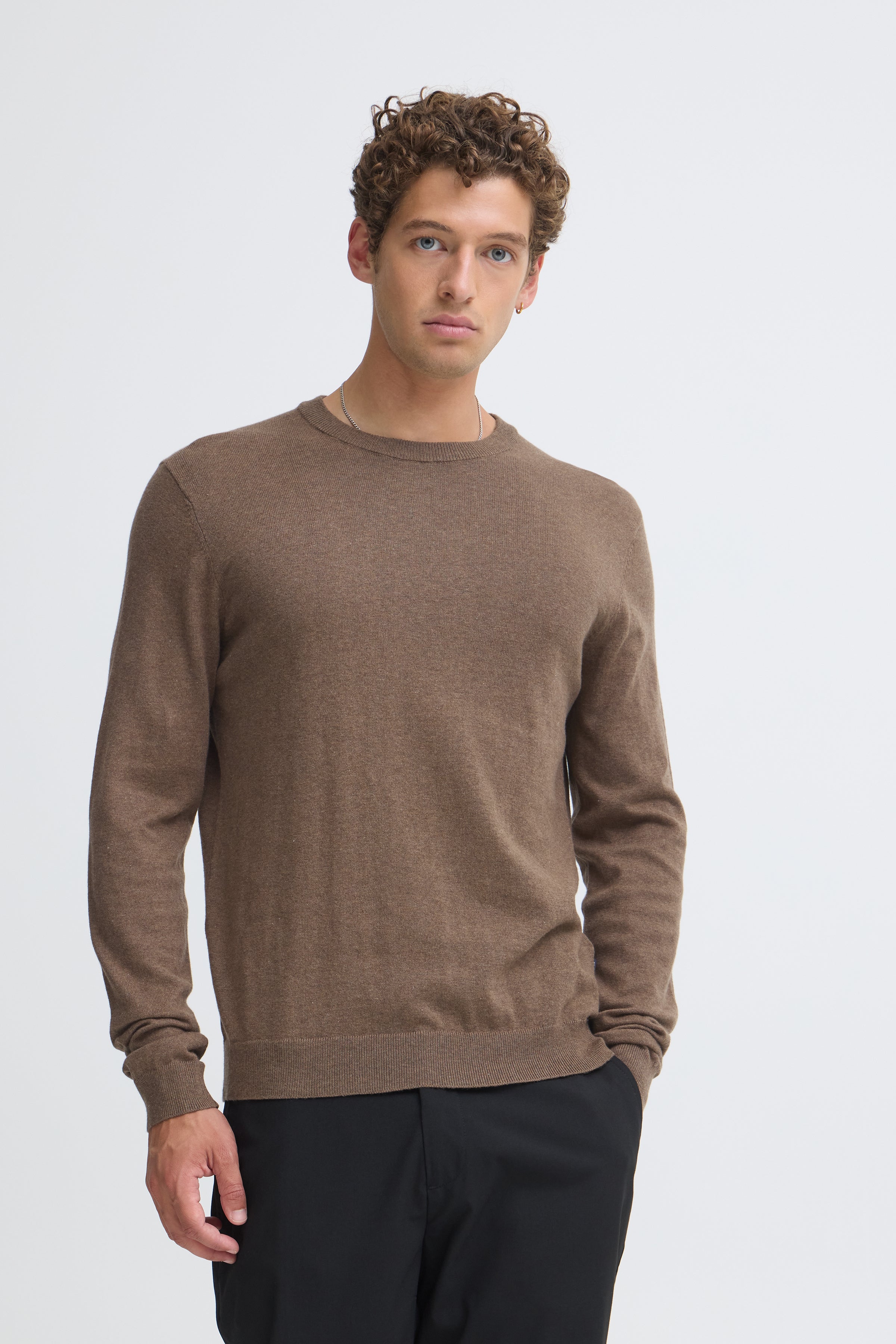 Halfdan Knit Crewneck Chocolate Chip