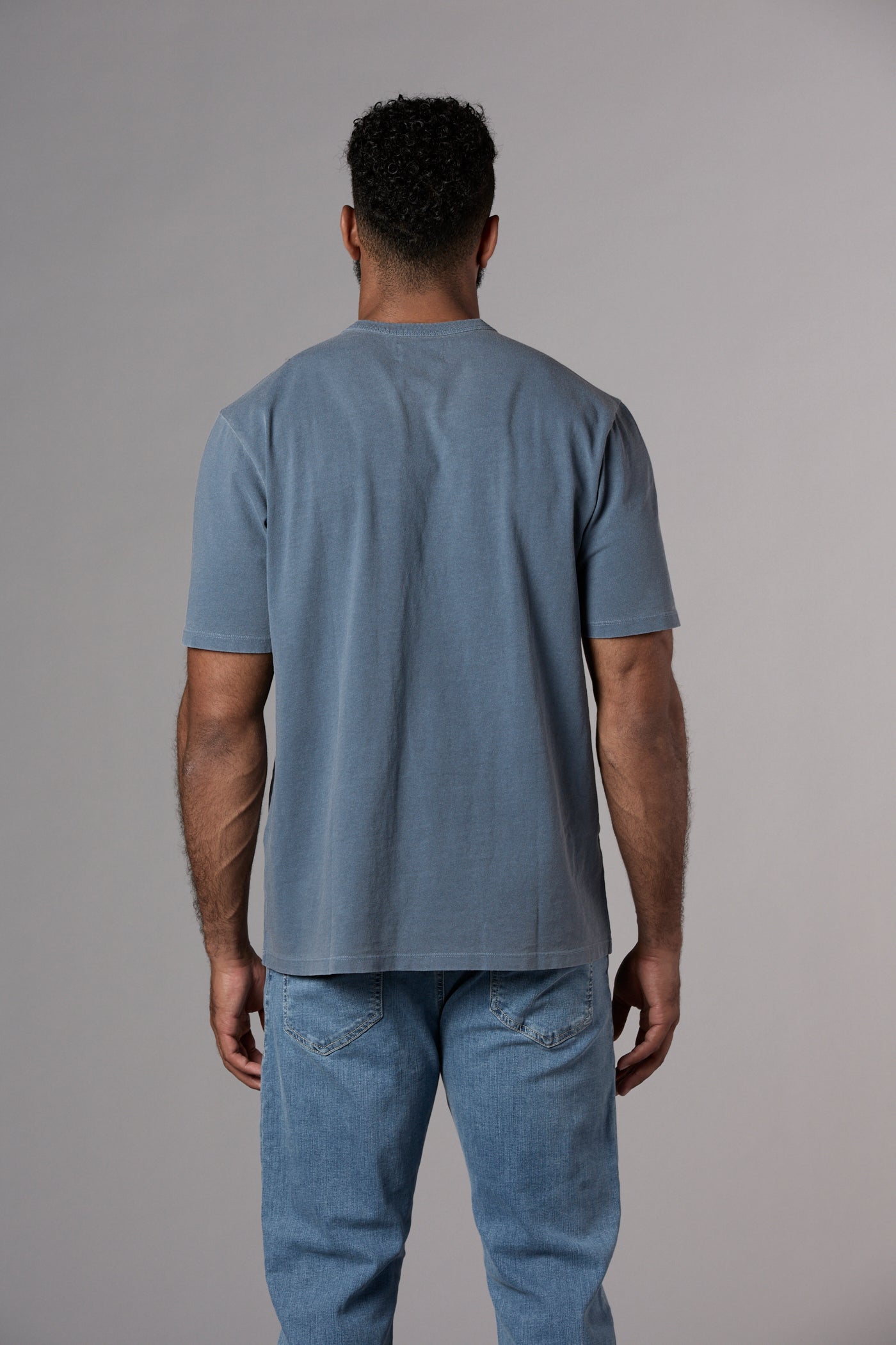 Logan Relaxed Fit Garment Dyed Tee Washed Indigo