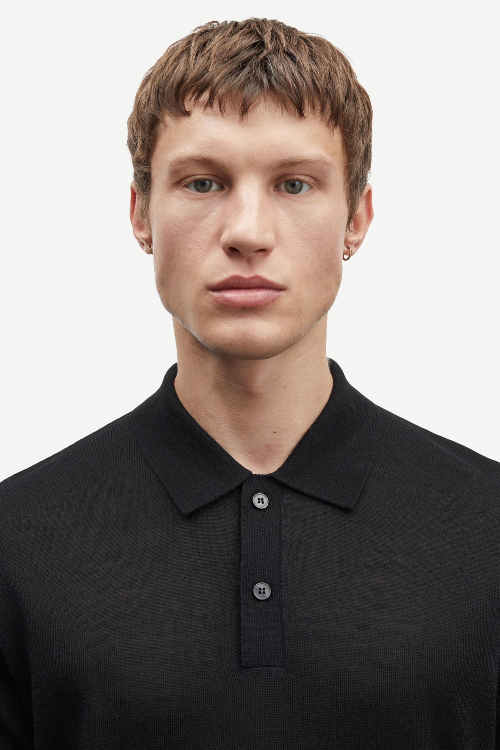 Sarowan Knit Polo Black