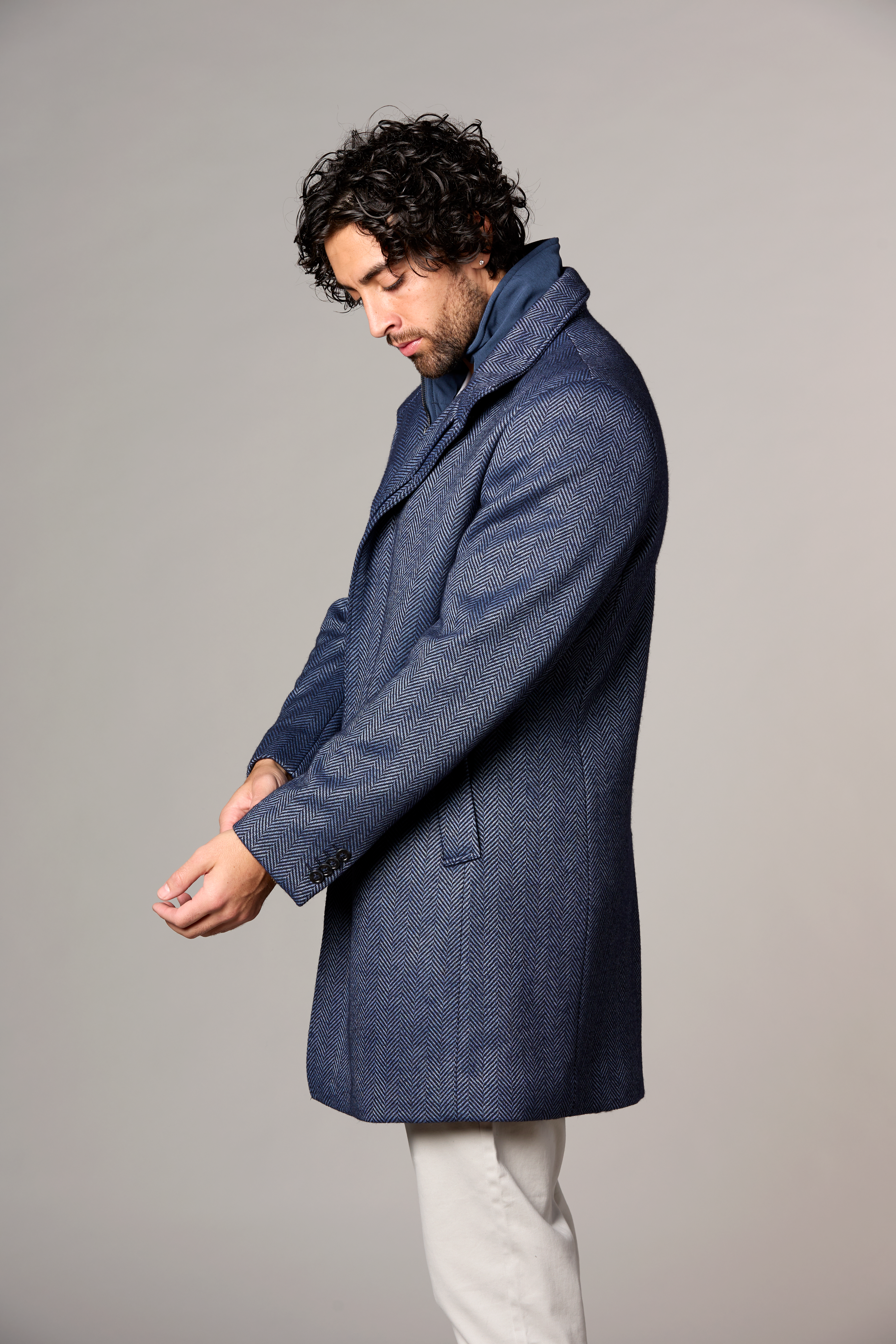 Car Coat w/ Removable Inlay in Navy