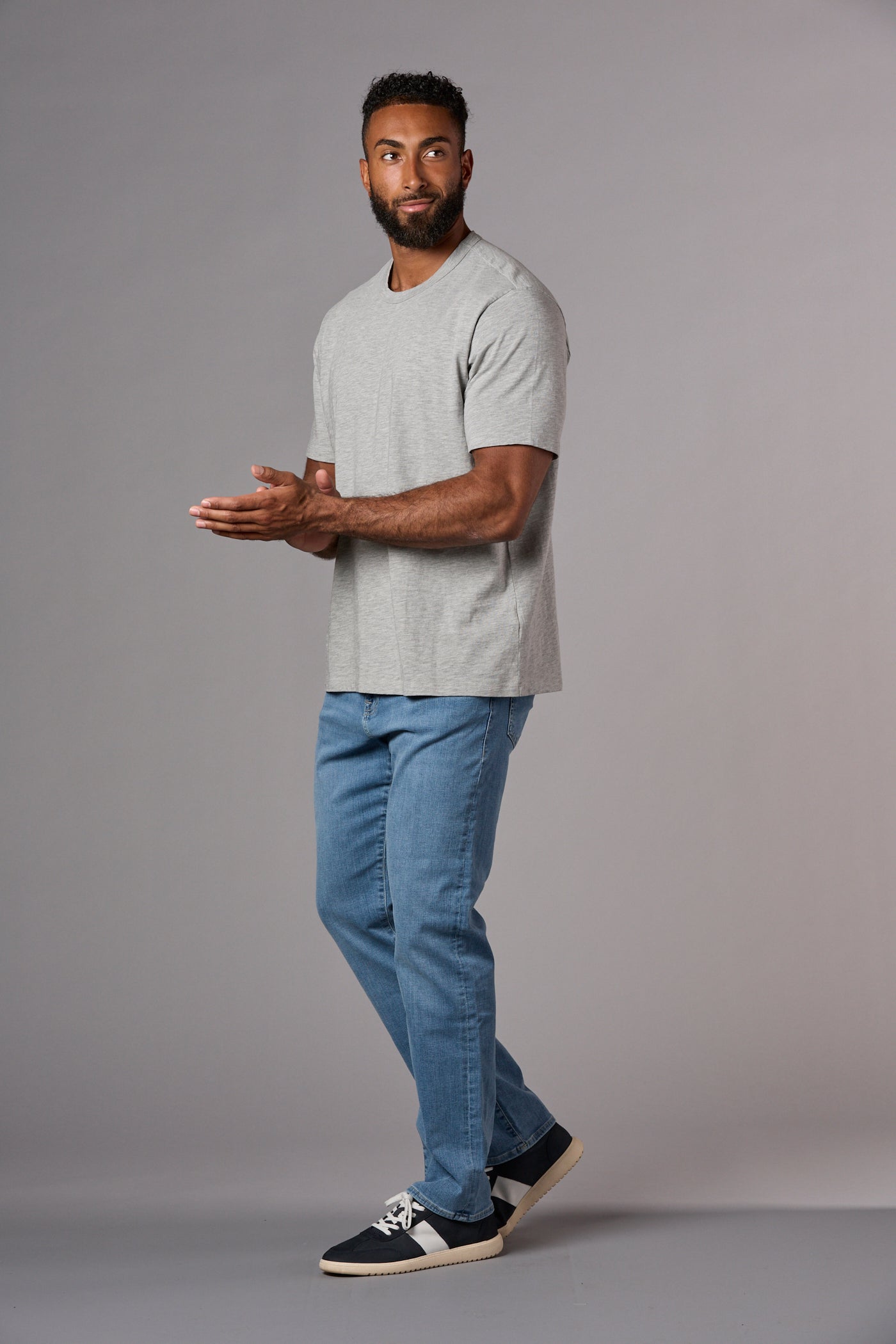 Logan Relaxed Fit Tee Heather Grey