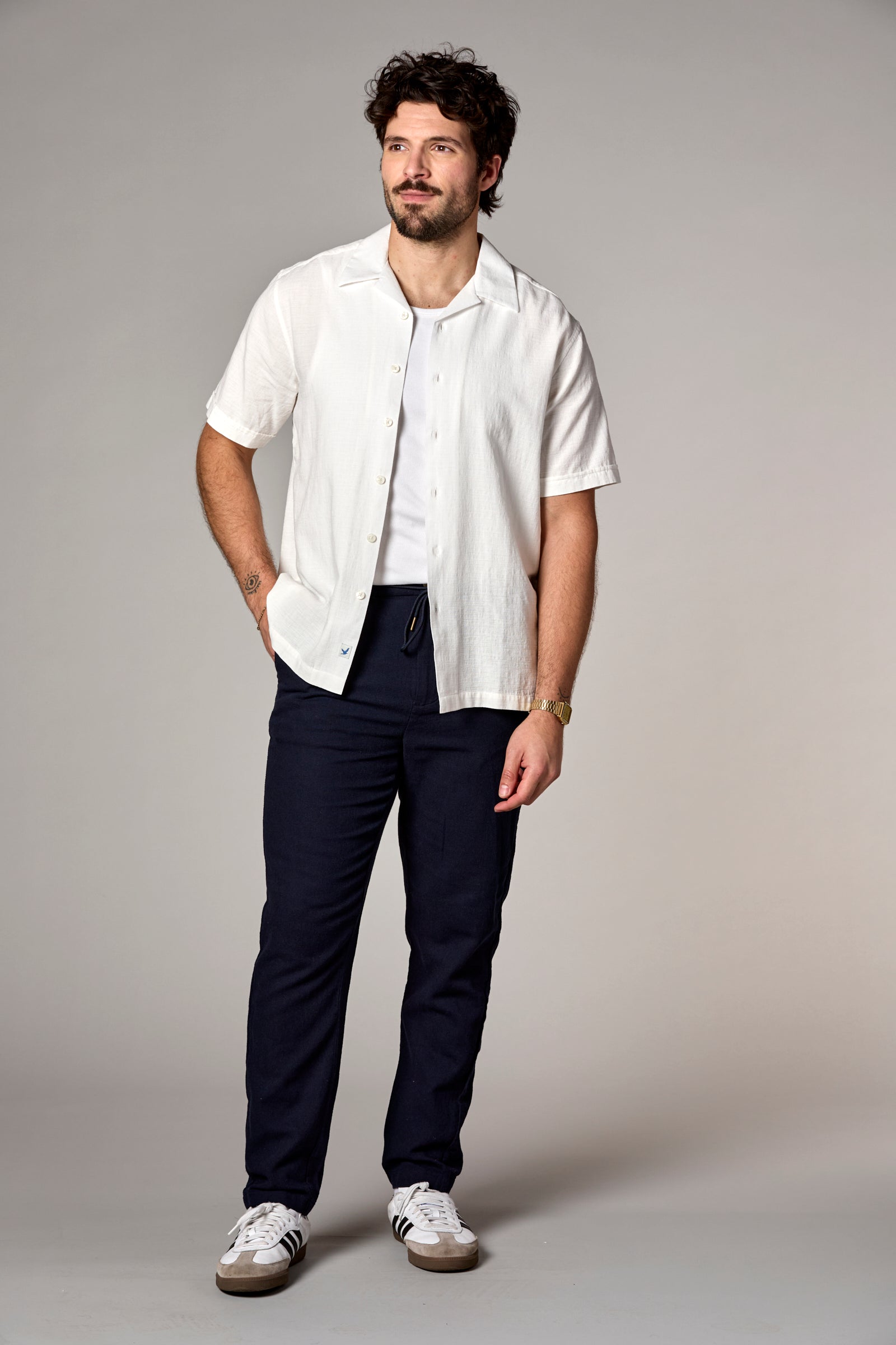 Ephesia Textured Button Down Ivory