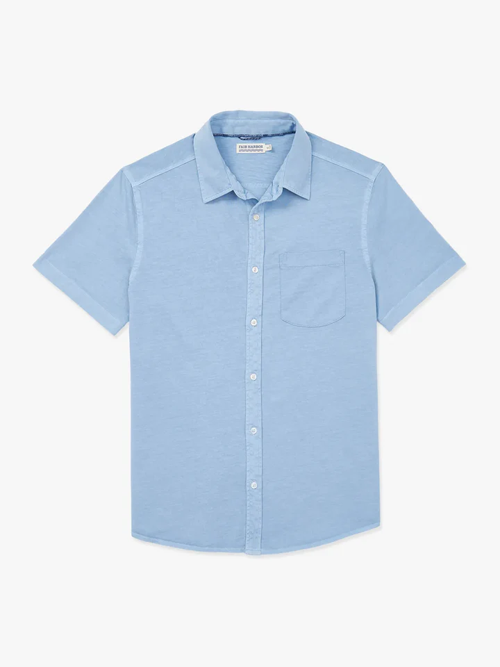 The Saltaire Short Sleeve Shirt Light Blue
