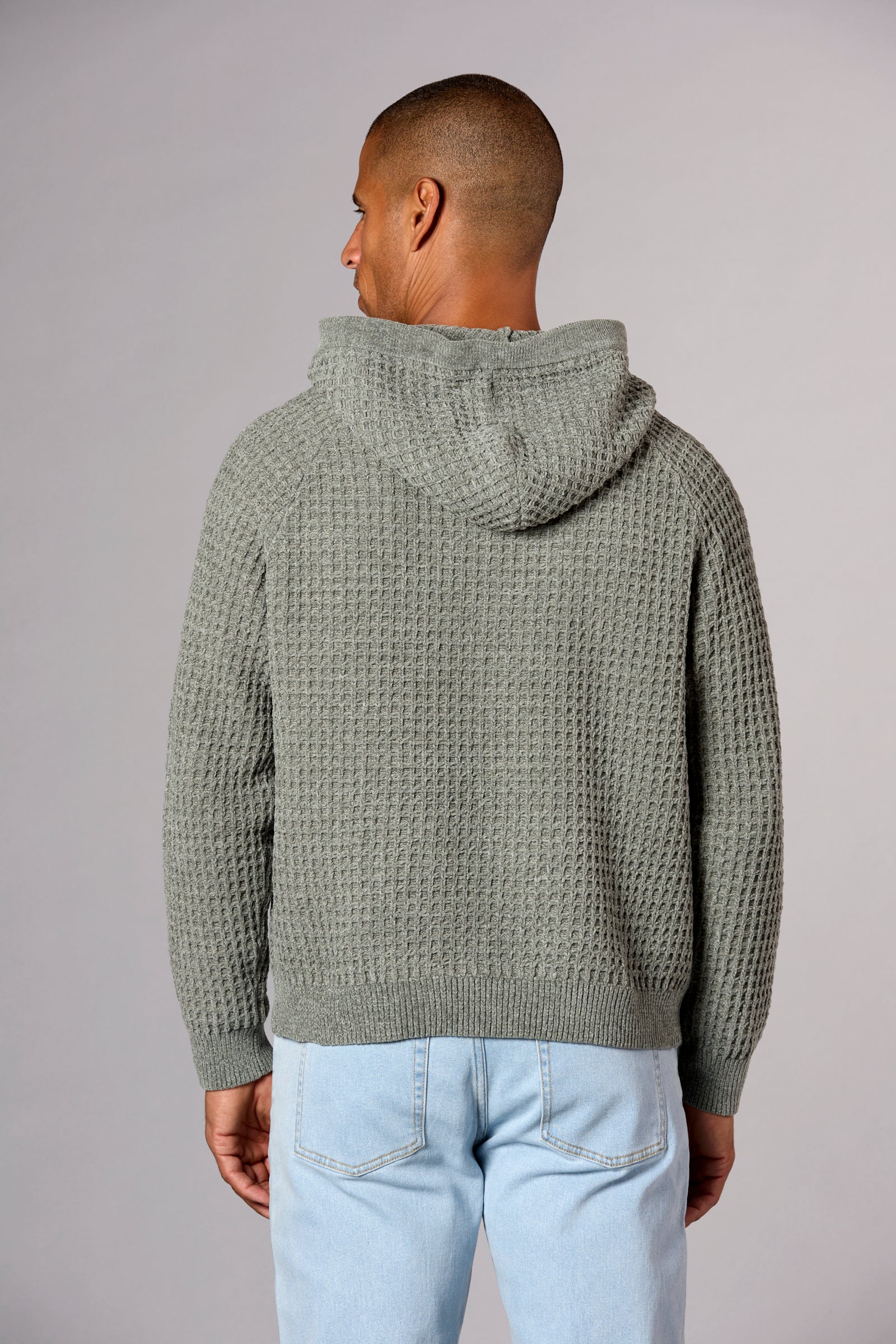 Chenille Hoodie Moss
