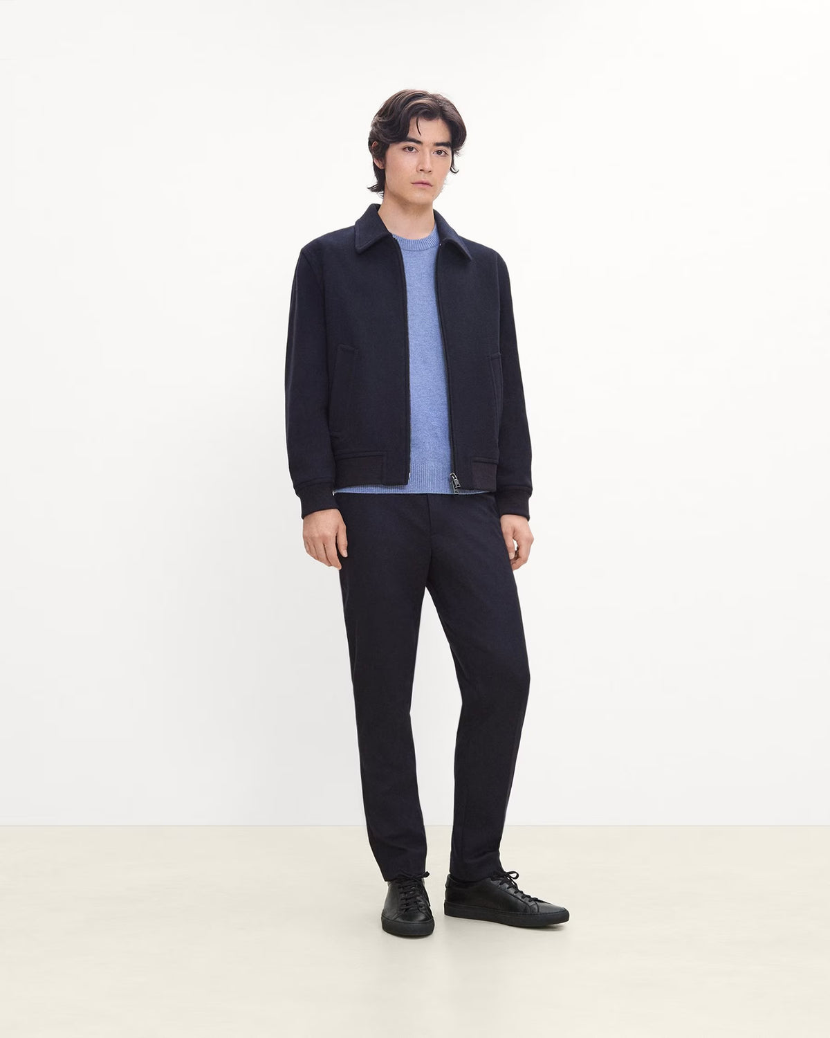 Plush Wool Blend Bomber Baltic