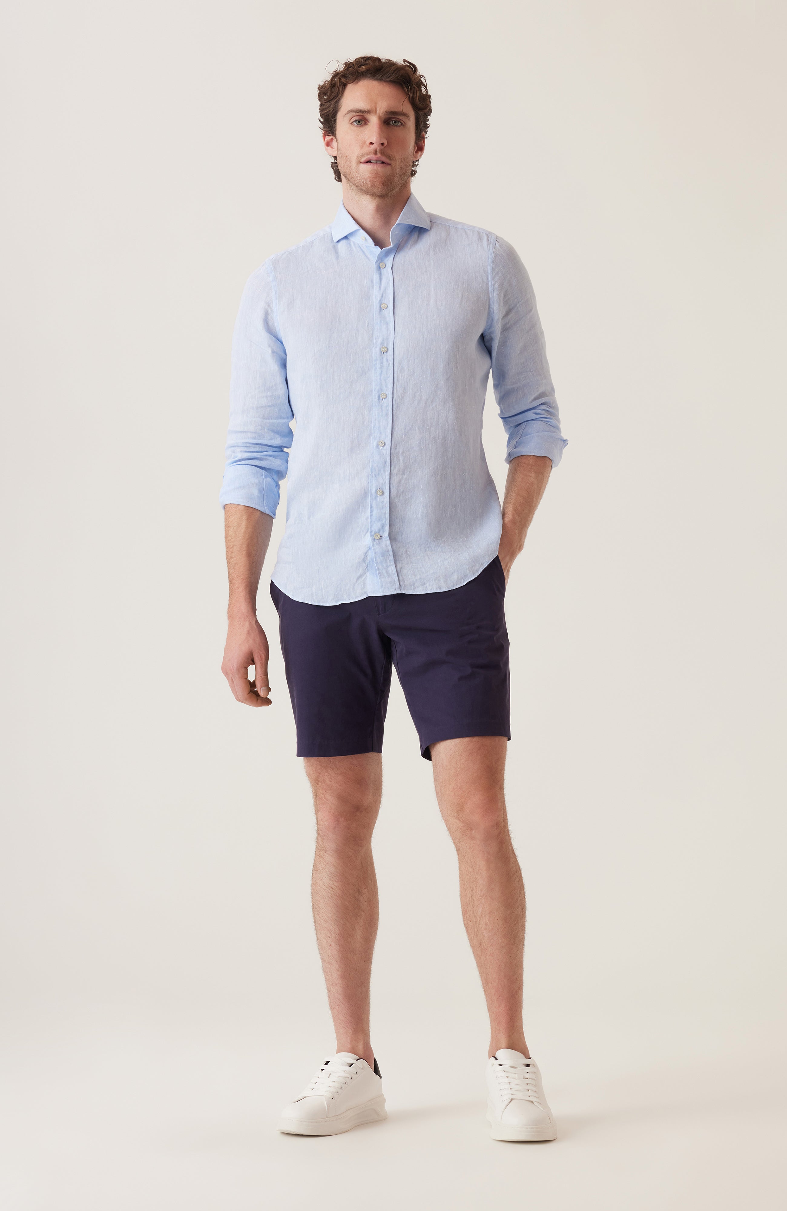 Galaxy Bermuda Stretch Twill Short Black Navy