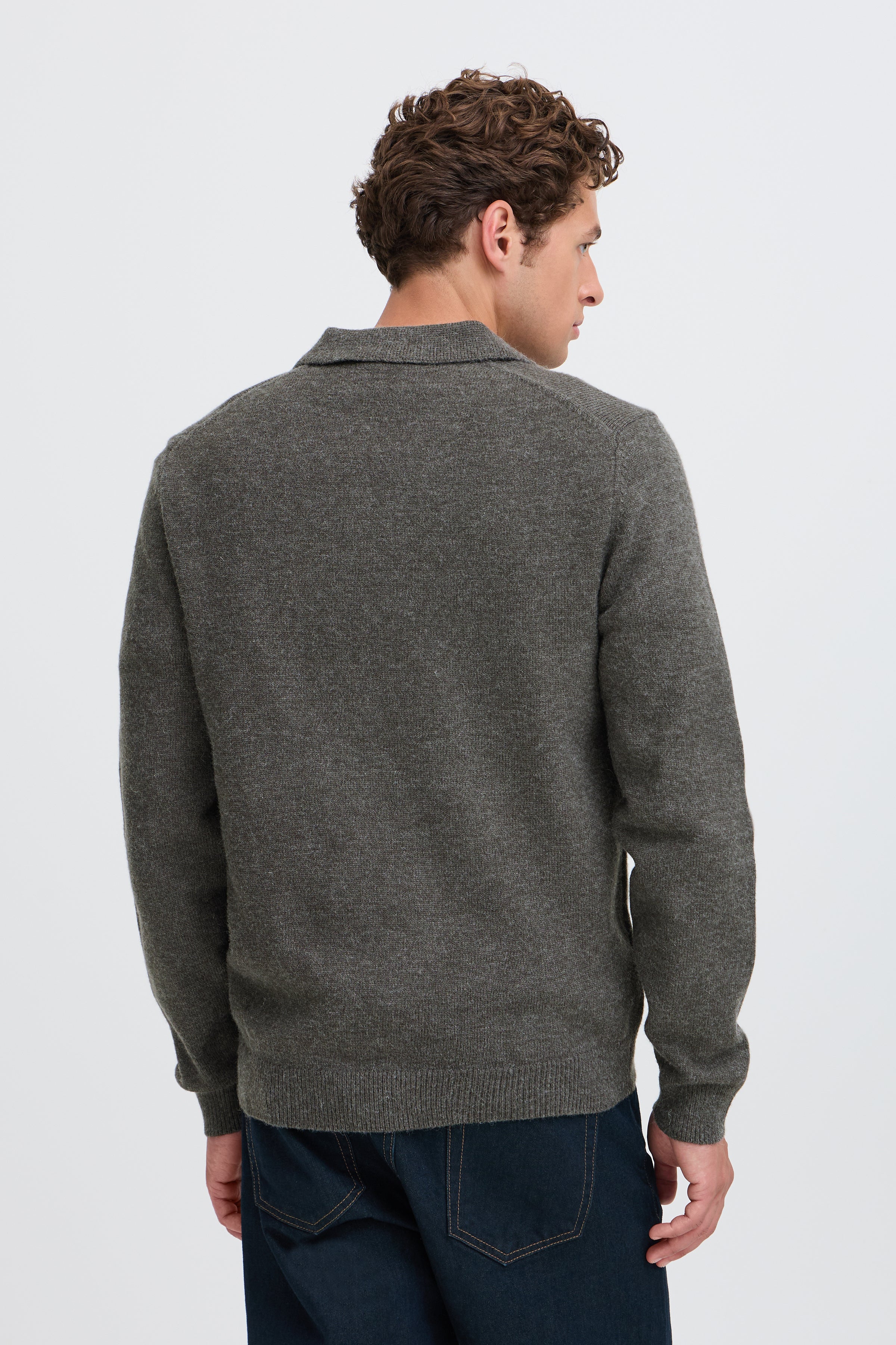 Karl Knit Polo Pewter Mix