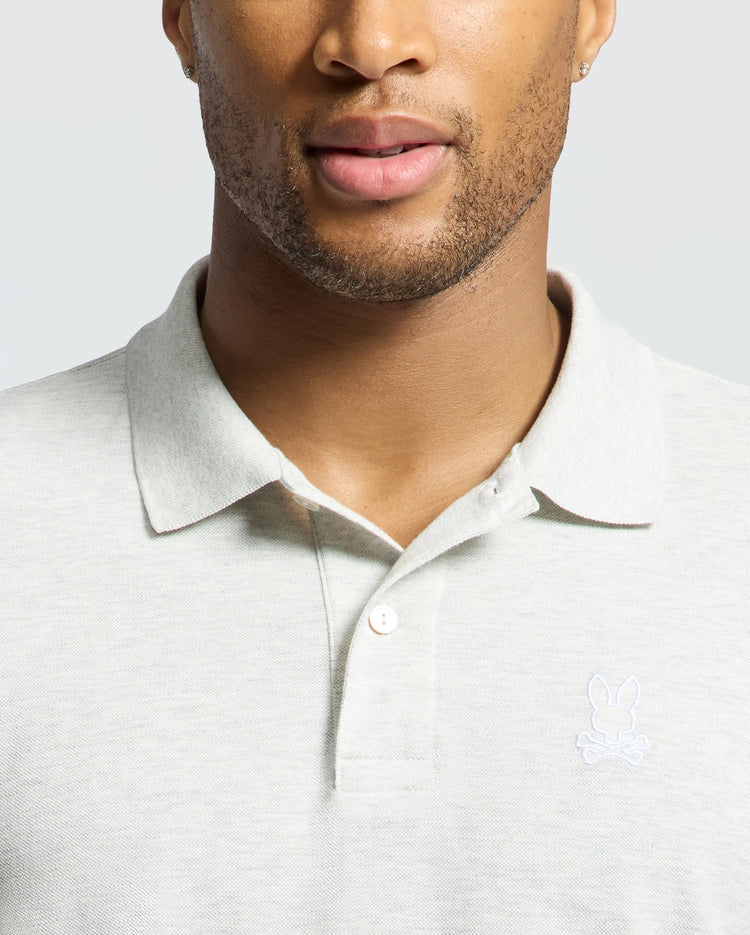 James Pique Polo Ecru Heather