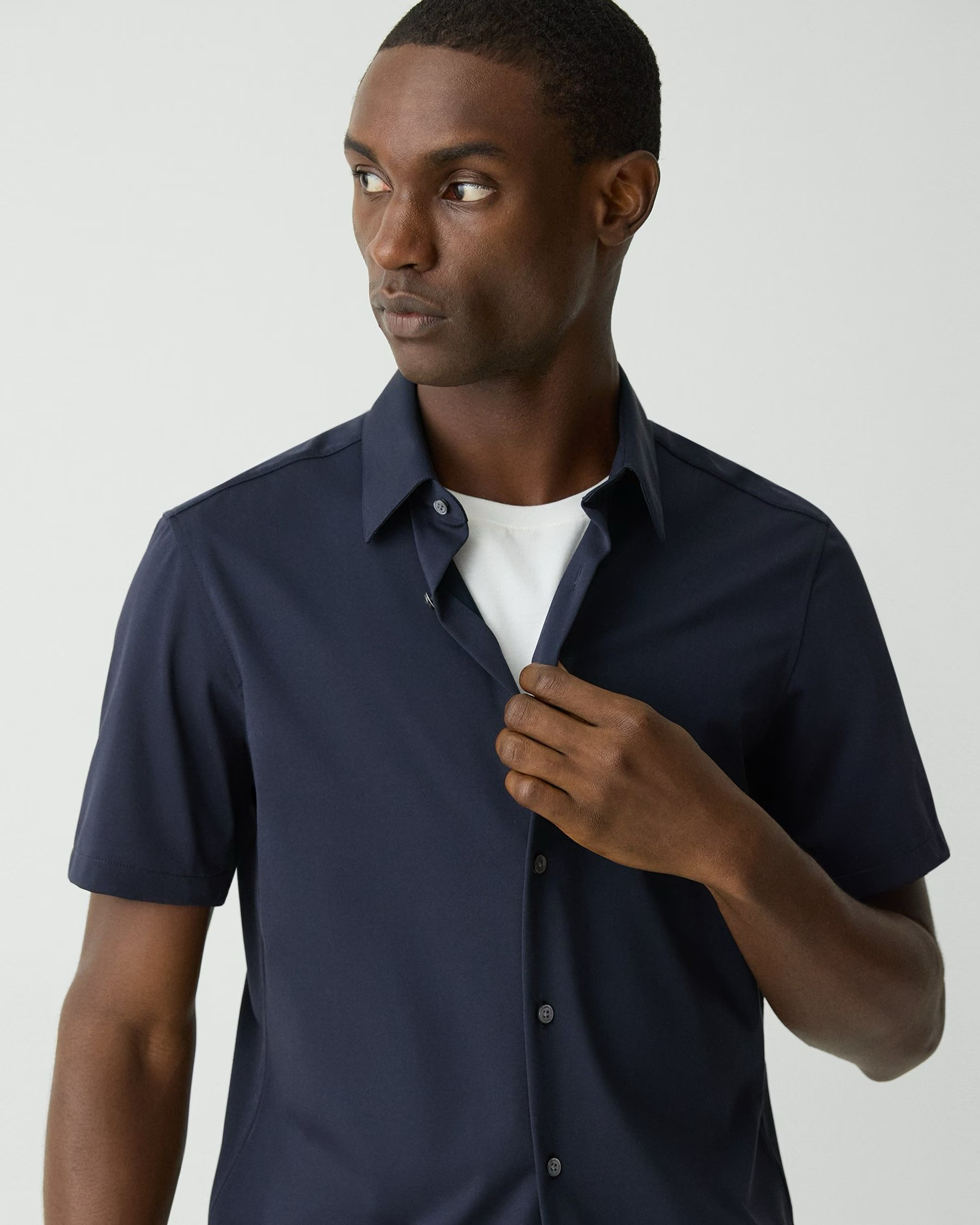 Irving Sylvain Structure Short Sleeve Shirt Eclipse
