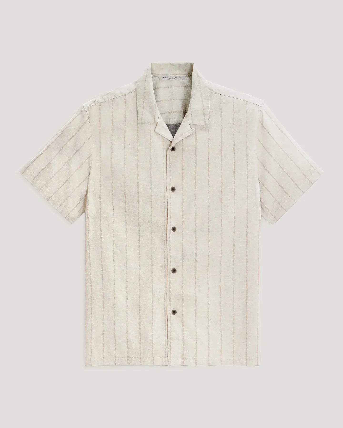 Sullivan's Camp Shirt Sea Salt Vertical Stripe