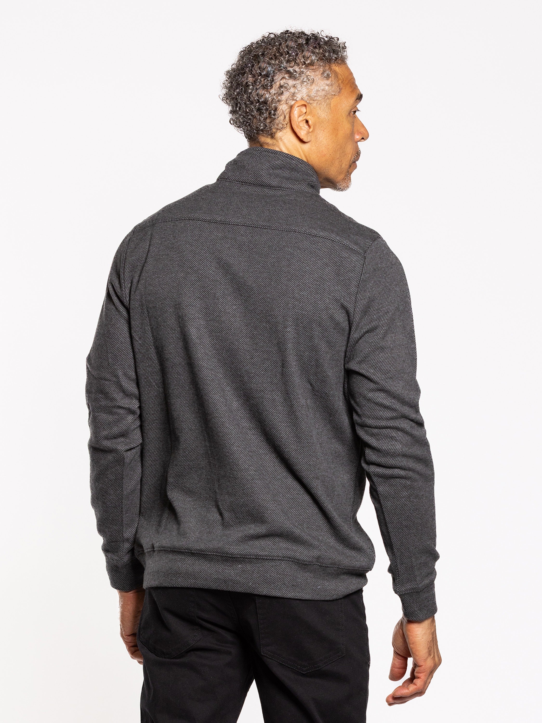 Cala Twill Button Mock Jet Black