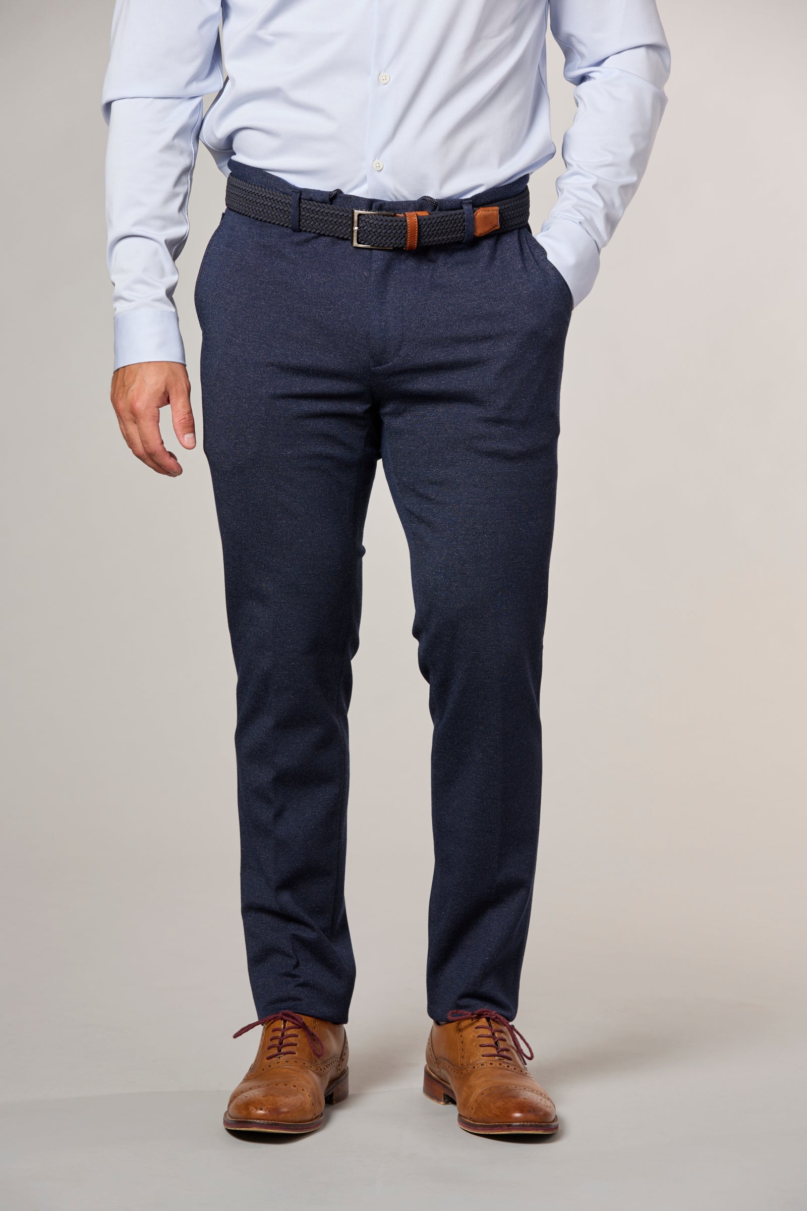 Melange Drawstring Chino