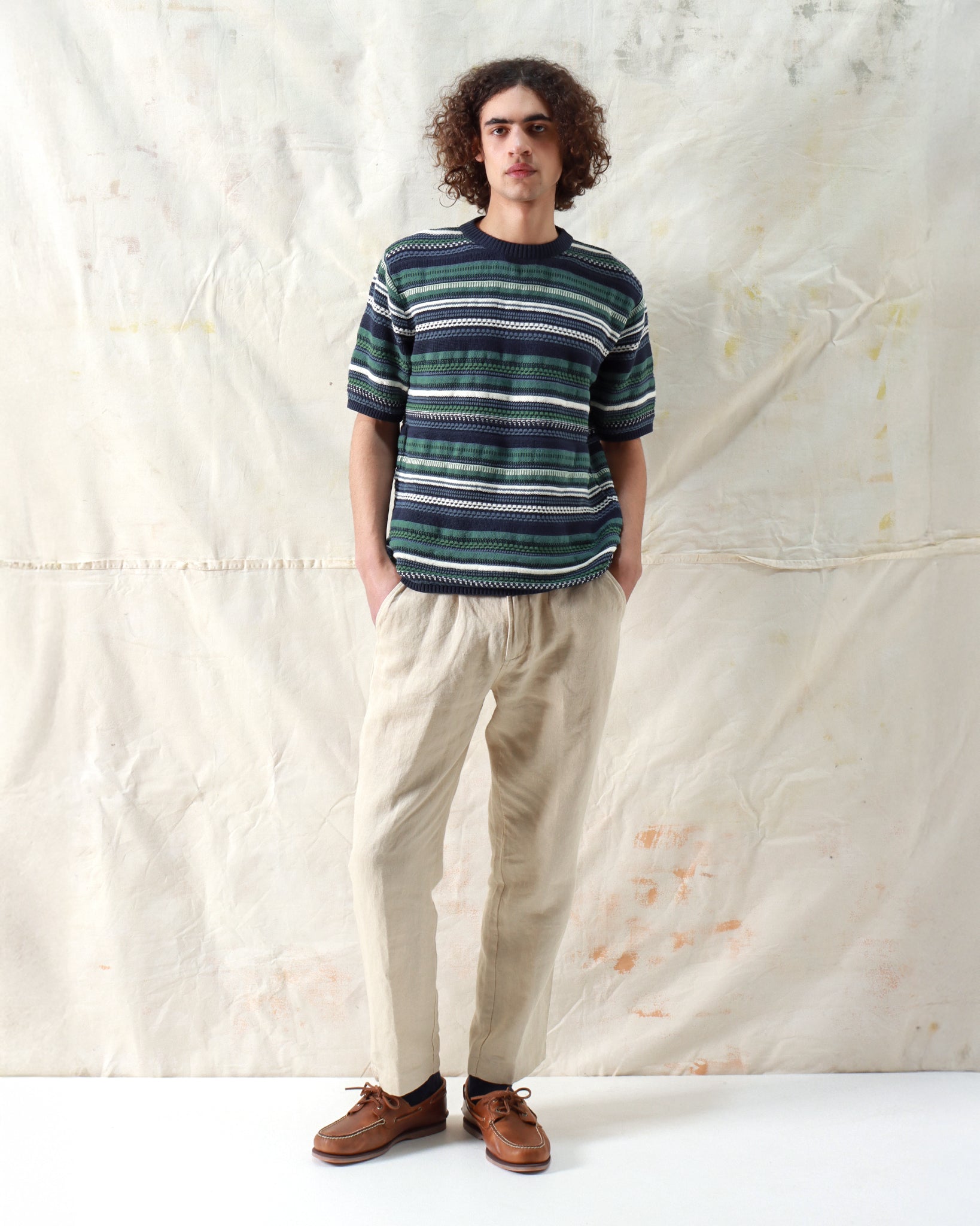 Newport Knitted Top Blue/Green