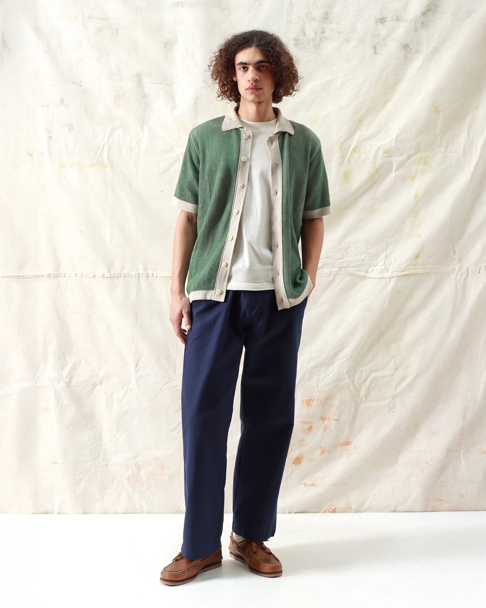 Velzy Helio Stripe Cardigan Peyote Sand