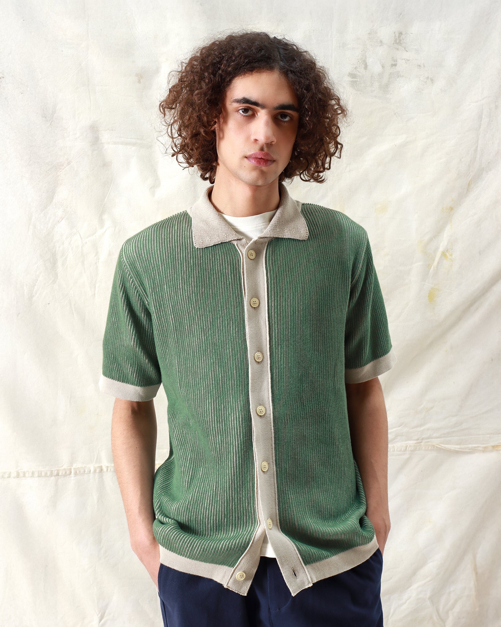 Velzy Helio Stripe Cardigan Peyote Sand