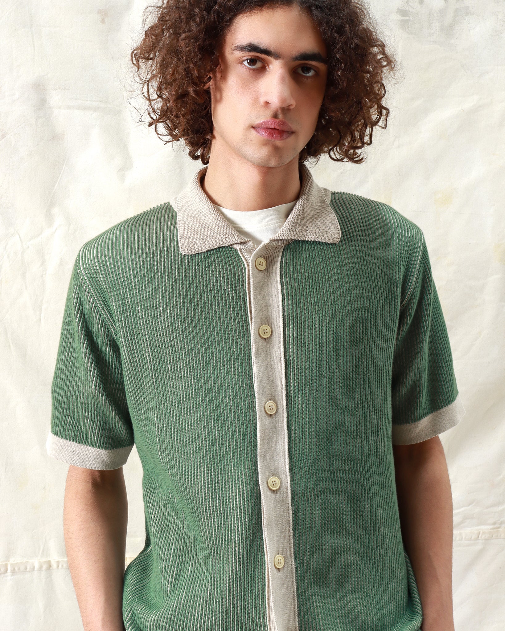 Velzy Helio Stripe Cardigan Peyote Sand