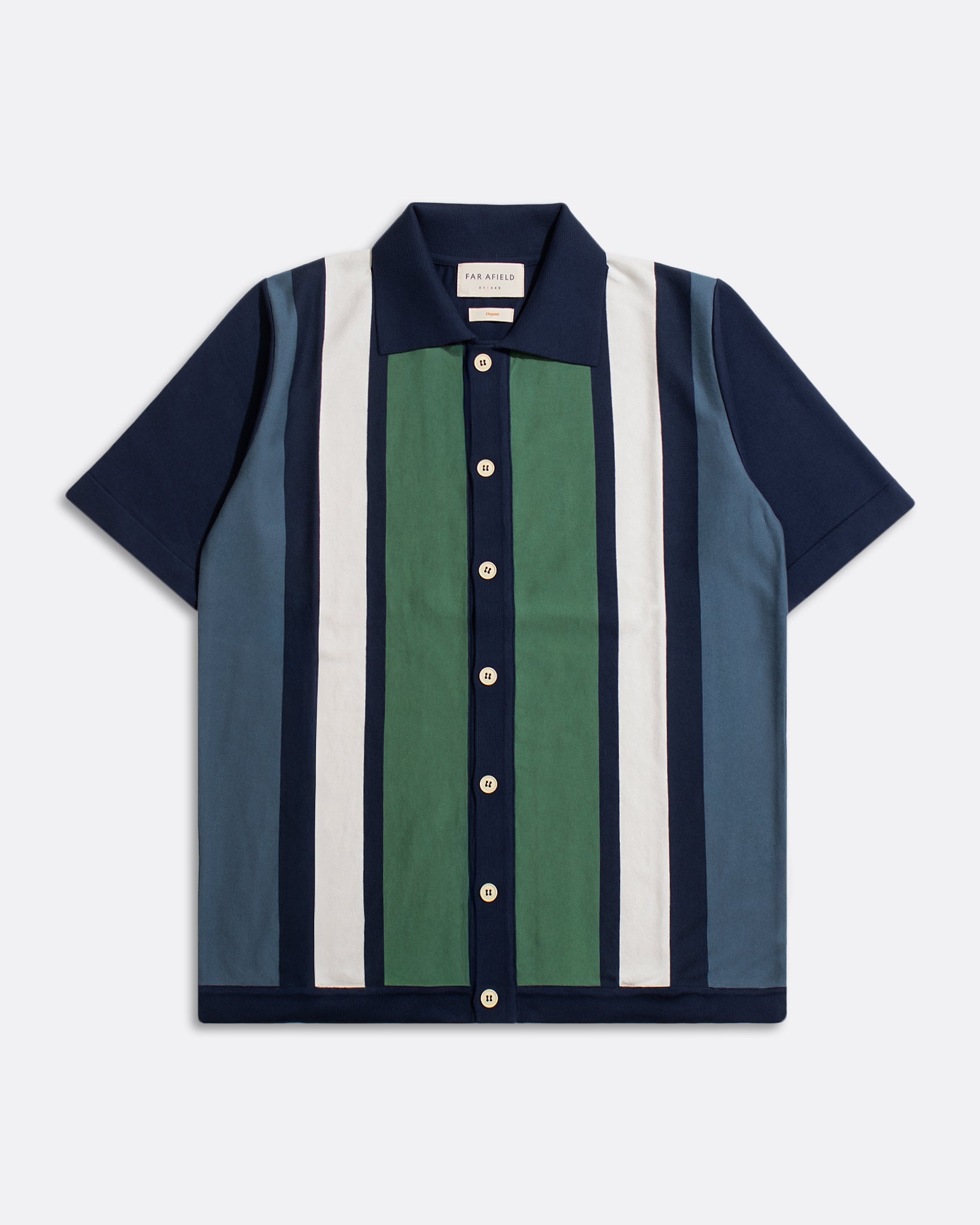 Velzy Neto Stripe Cardigan Navy Iris/Green