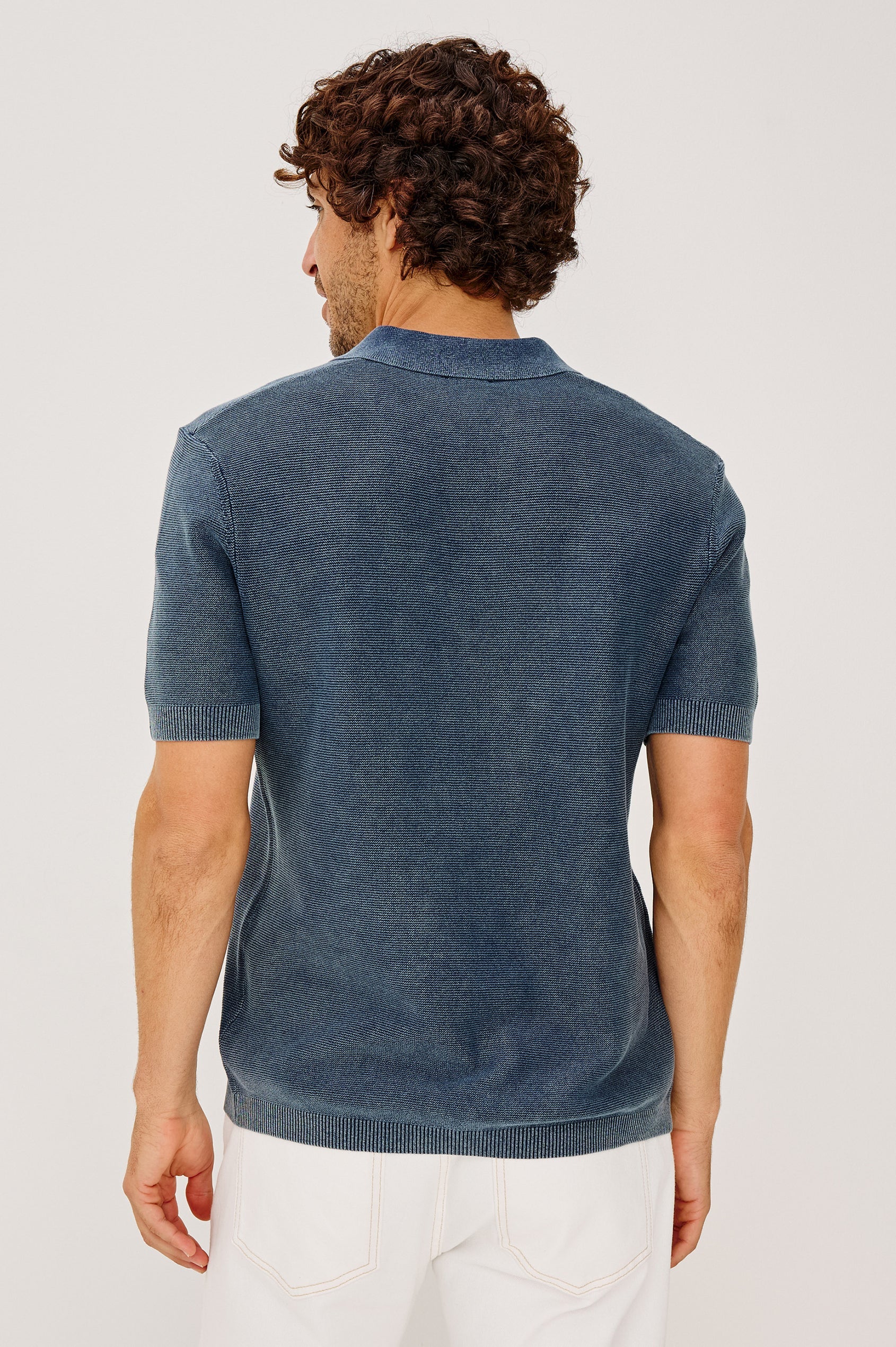 Baker Knit Polo Sunwashed Navy