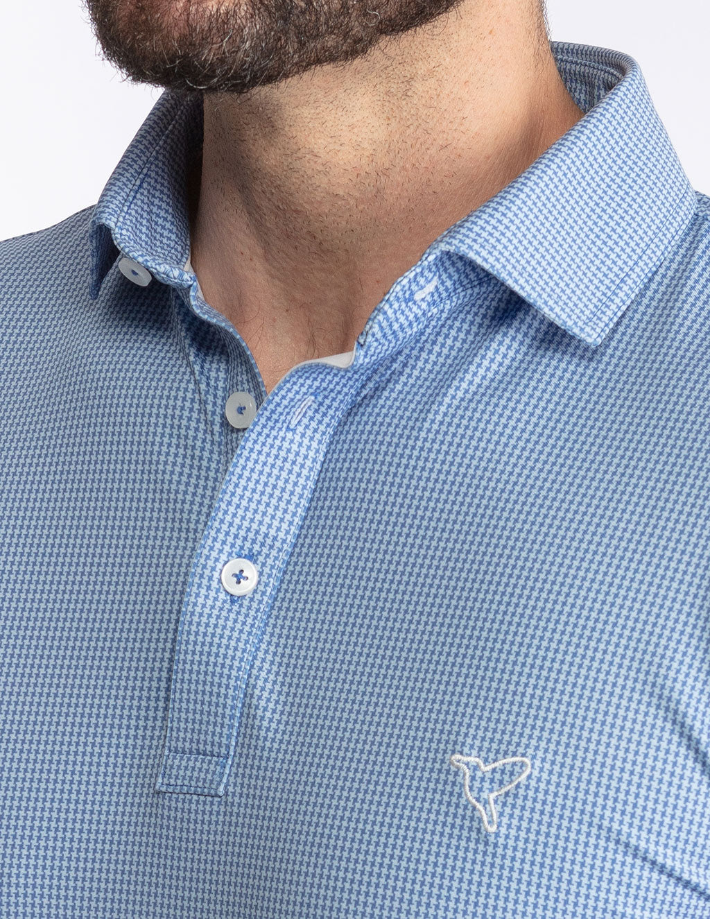 Henry Fjord Polo Skyway Houndstooth