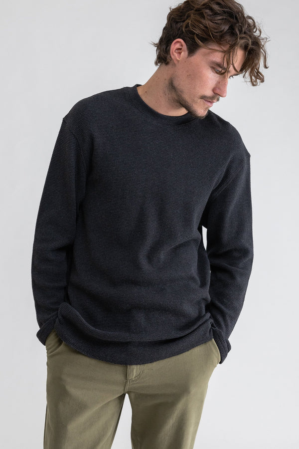 Classic Waffle Knit Vintage Black