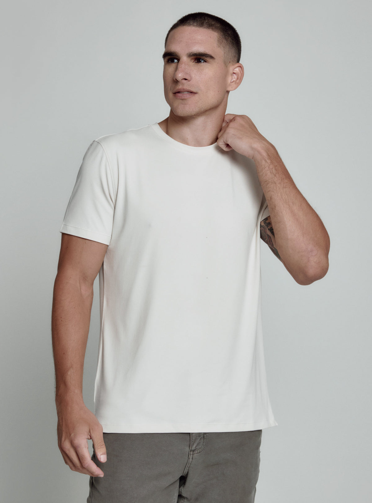 Core Crew Neck Tee Ecru