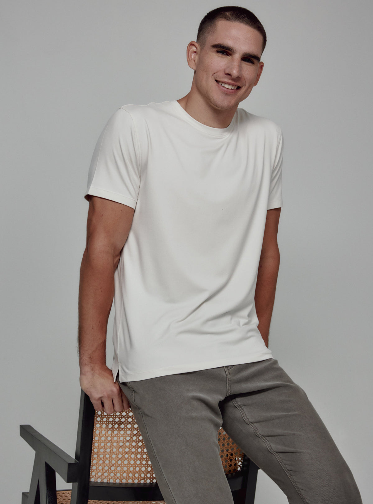 Core Crew Neck Tee Ecru
