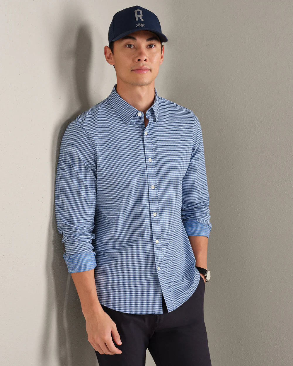 Commuter Shirt Navy Gingham